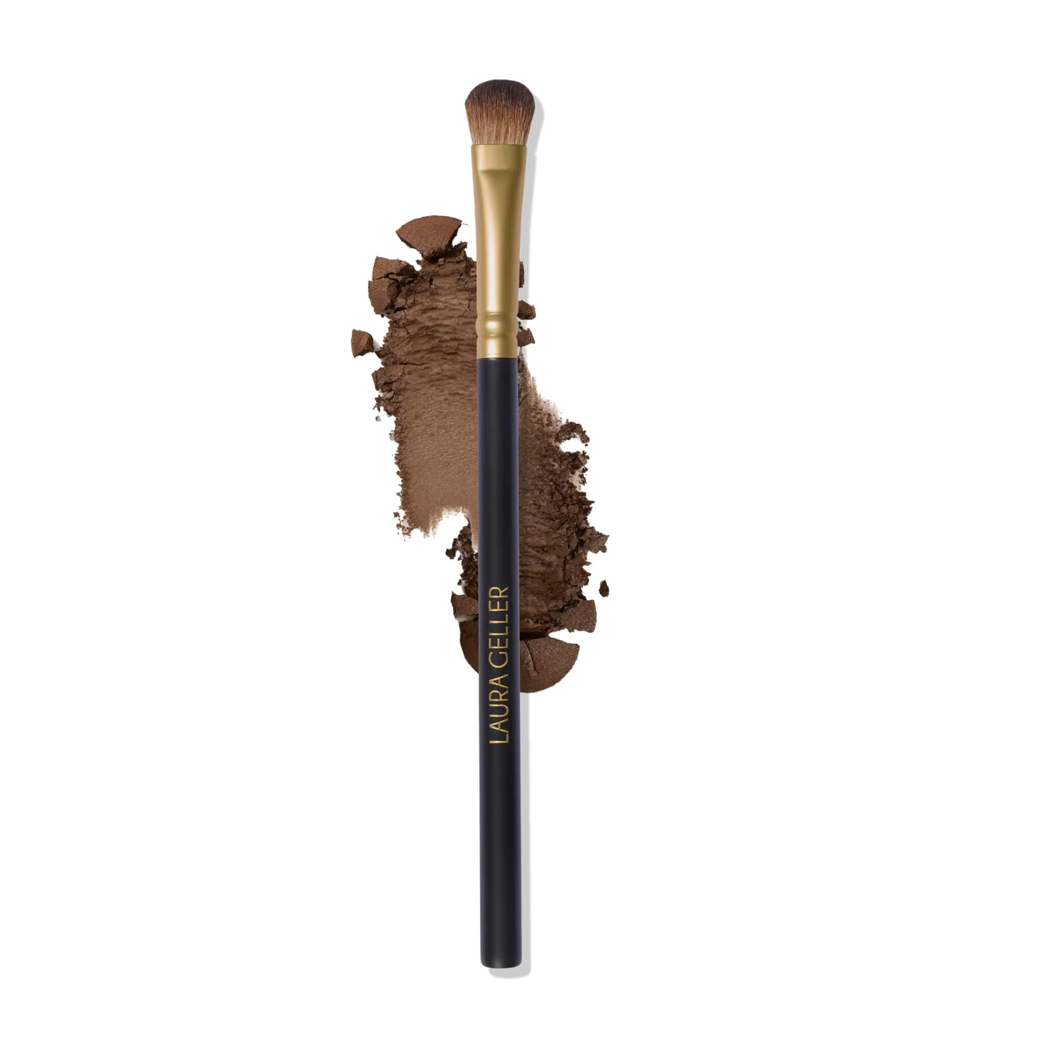 Green LAURA GELLER All-Over Eye Shadow Brush - Tapered Eyeshadow Brush with High Bristle Count - Ultra-Soft Eyeshadow Blending Brush for Precision Breathable