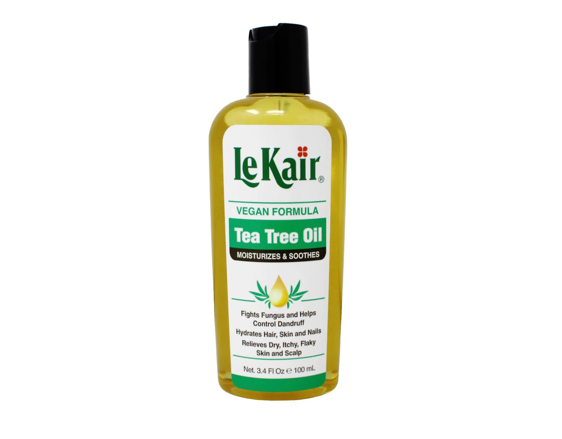 Authentic Le Kair Tea Tree Oil Vegan Formula - Soothing Oil for Dry Scalp Flaky Skin Itchy Scalp Nails - Fights Dandruff Promotes Hydration - 3.4 fl oz Professional