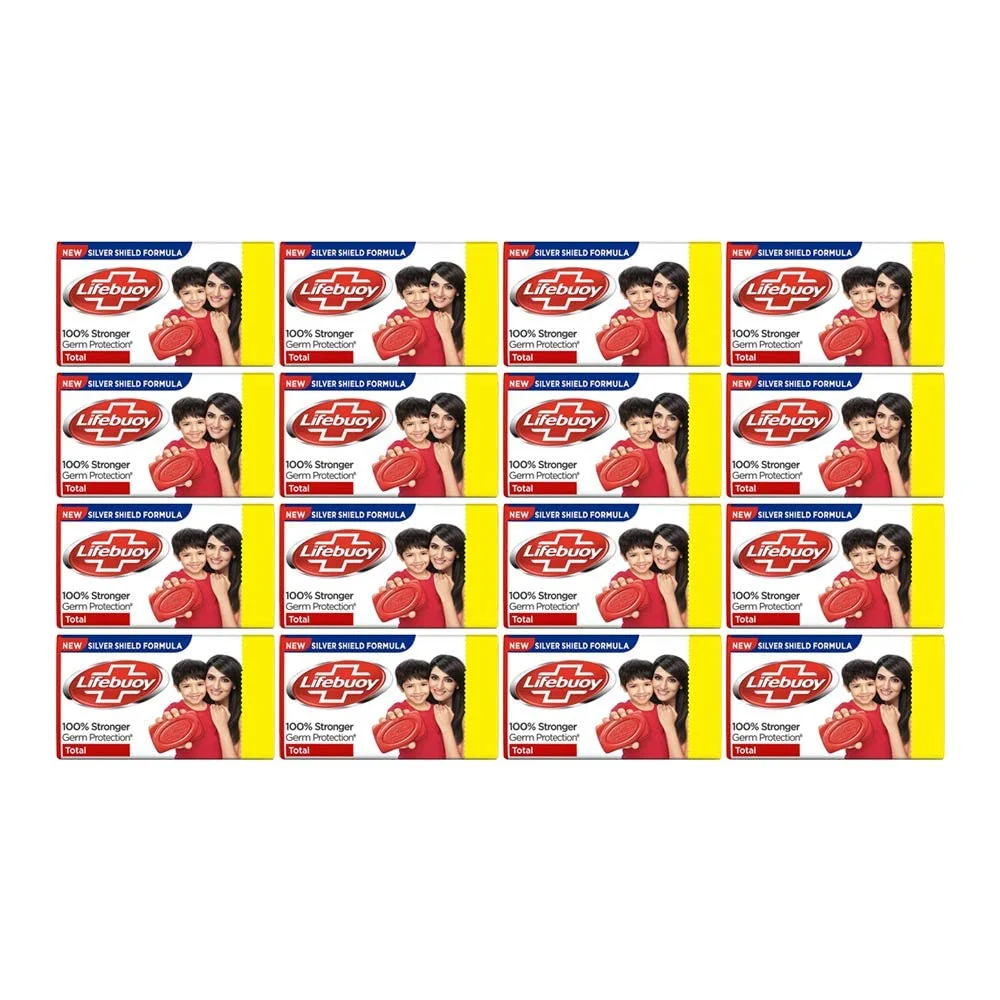 Top-Quality Lifebuoy Total Red Soap 16-Count - 44 grams each Next-Generation