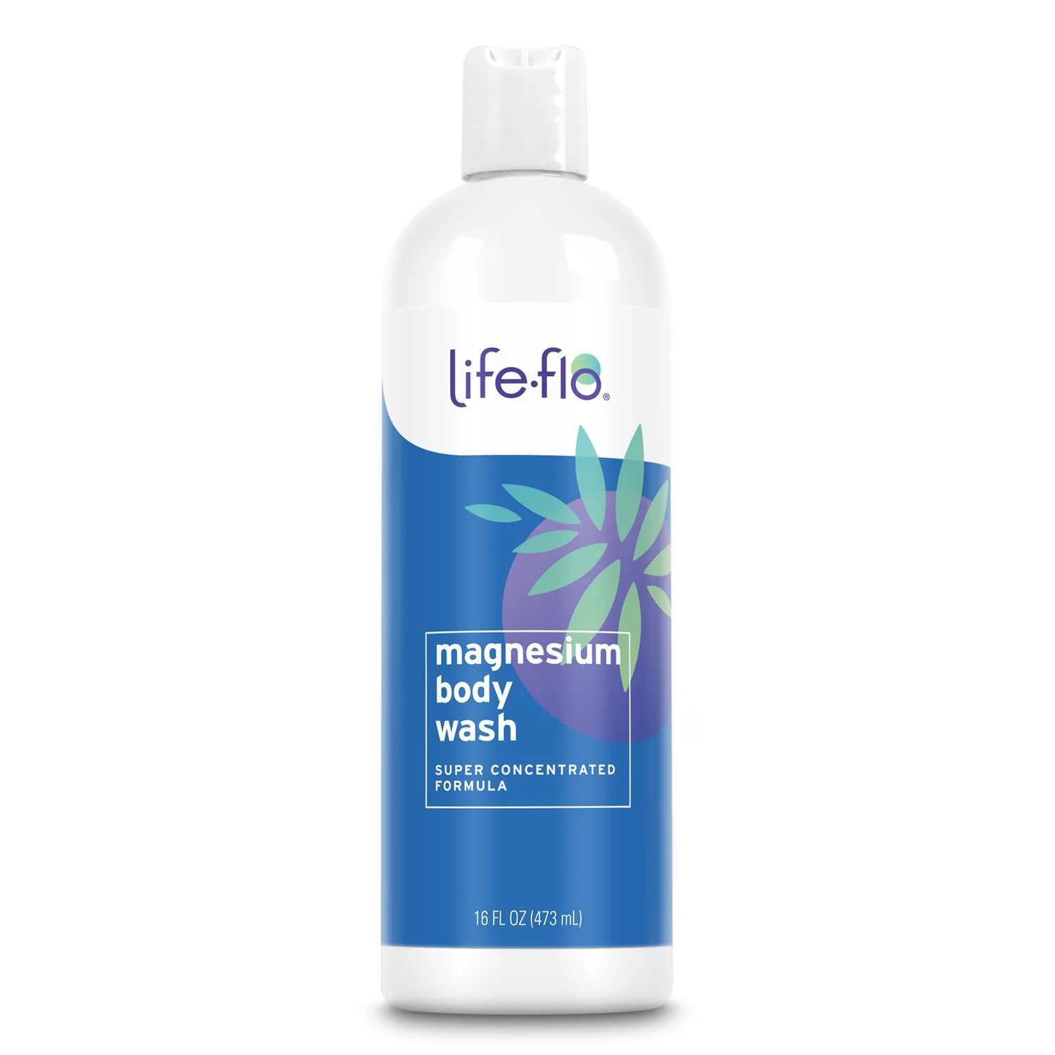 Advanced LIFE-FLO Magnesium Body Wash Refreshing Moisturizing Liquid Soap with Magnesium Chloride from the Zechstein Seabed Peppermint Oil and Rosemary Oil Pure