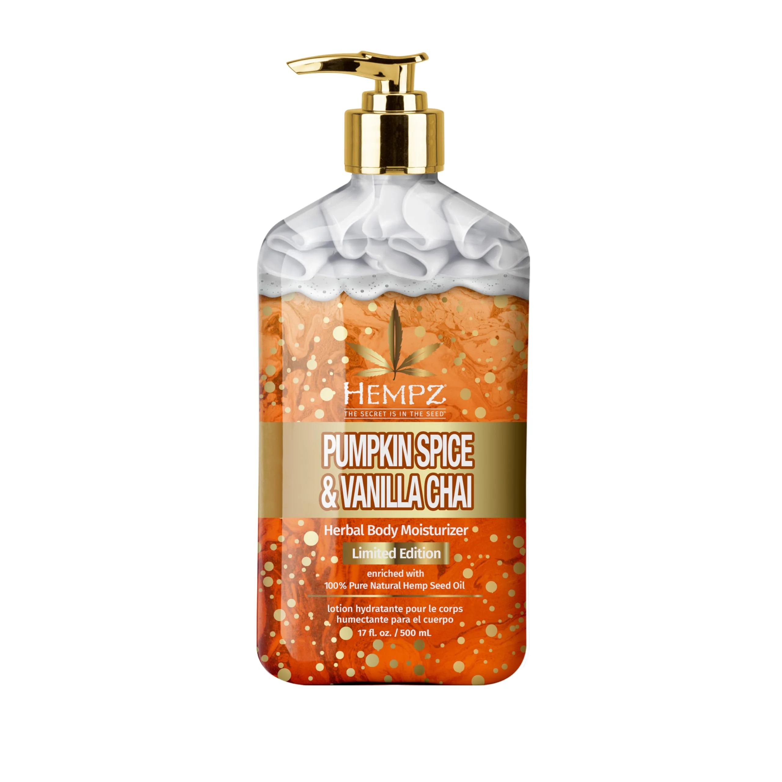 Consistent Limited Edition Pumpkin Spice Vanilla Chai Herbal Moisturizing Body Lotion 17 oz - Fall Scented for Women or Men with Dry or Sensitive Skin Safe