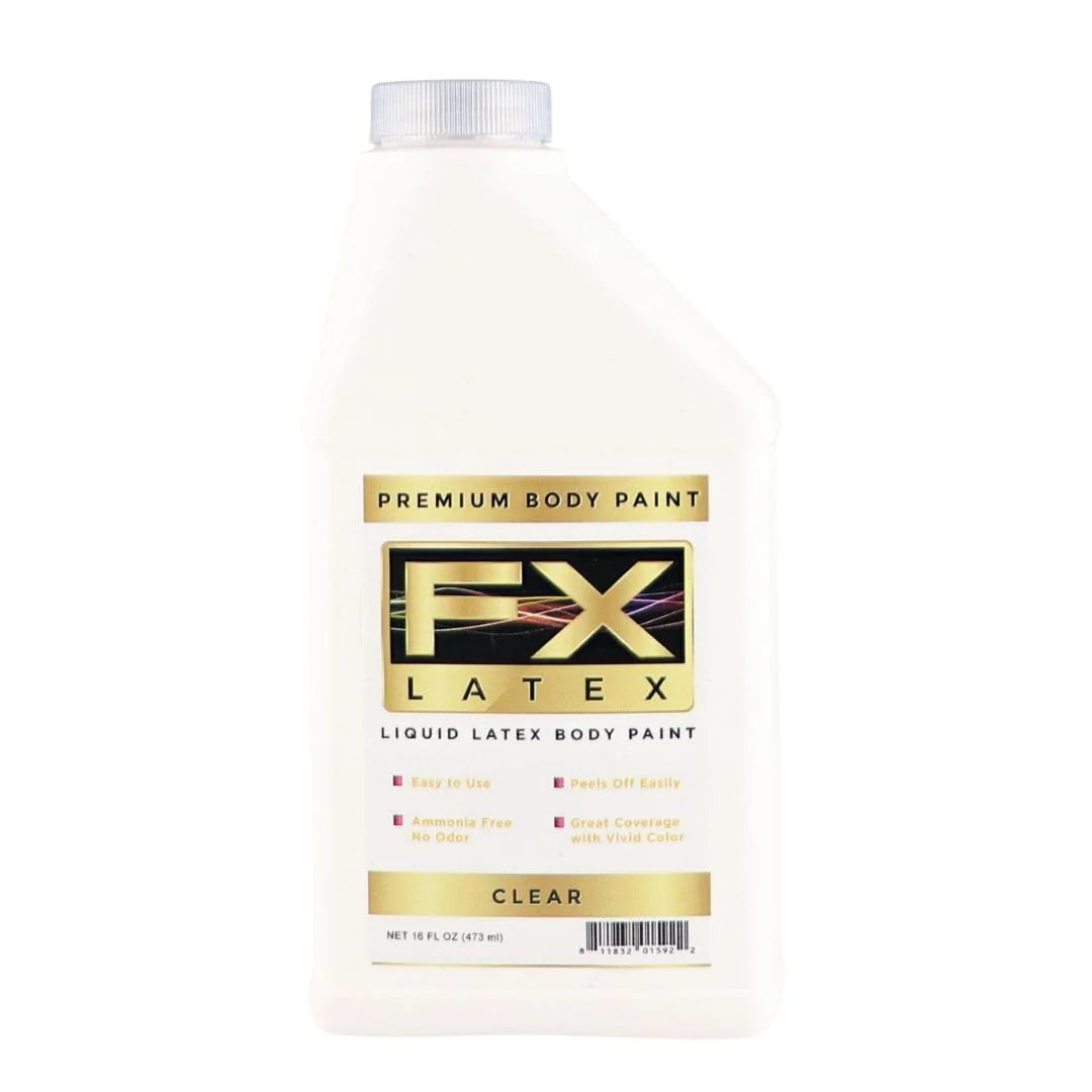 Comfortable Liquid Latex - Face and Body Paint Ammonia Easy On and Off Cosplay Makeup Create Professional Monster Zombie Arts 16 Oz Clear Certified