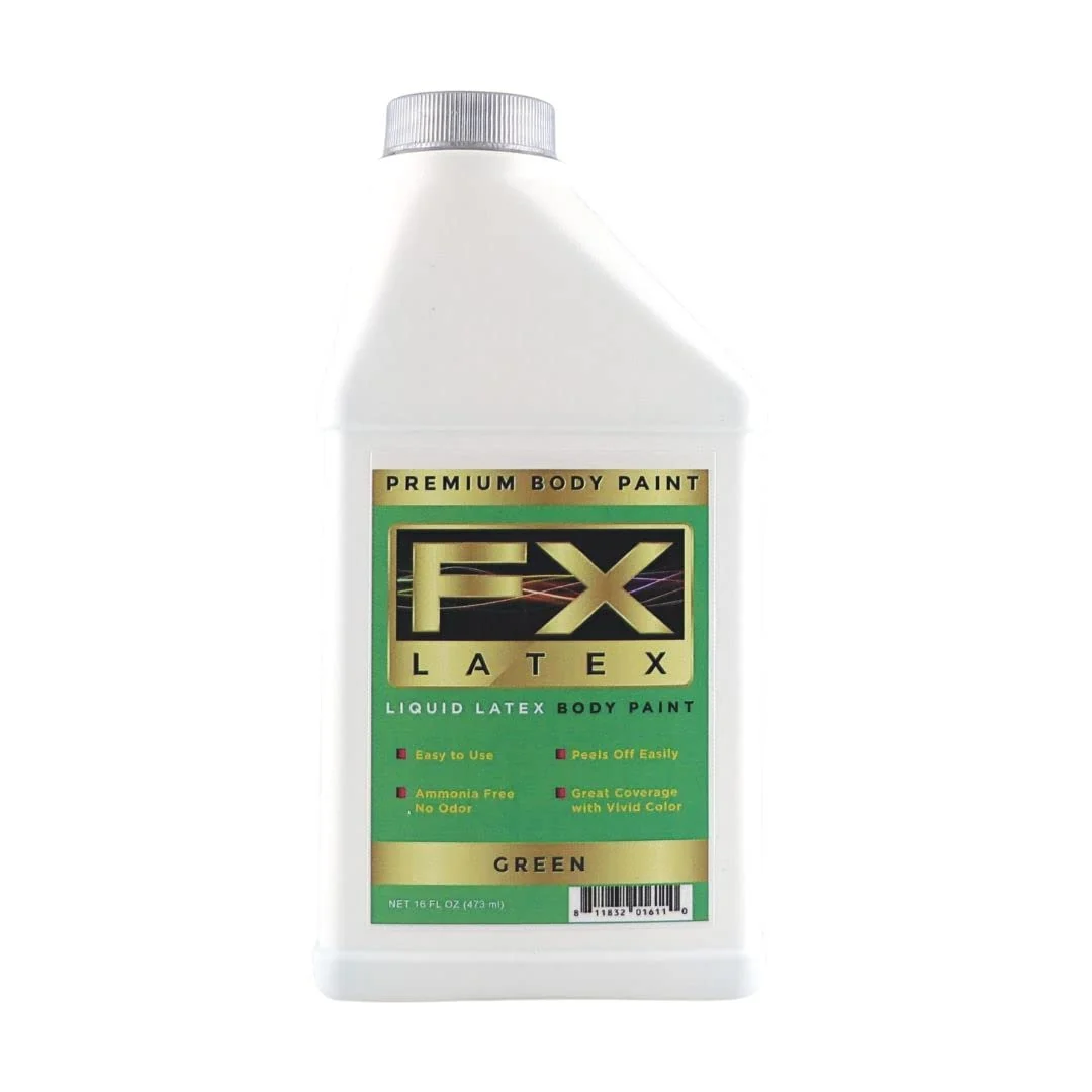 Refined Liquid Latex Fashions - Ammonia Natural Face paint for Kids and Adults I for Artwork Parties School Plays Cosplays and Concerts Green Smart