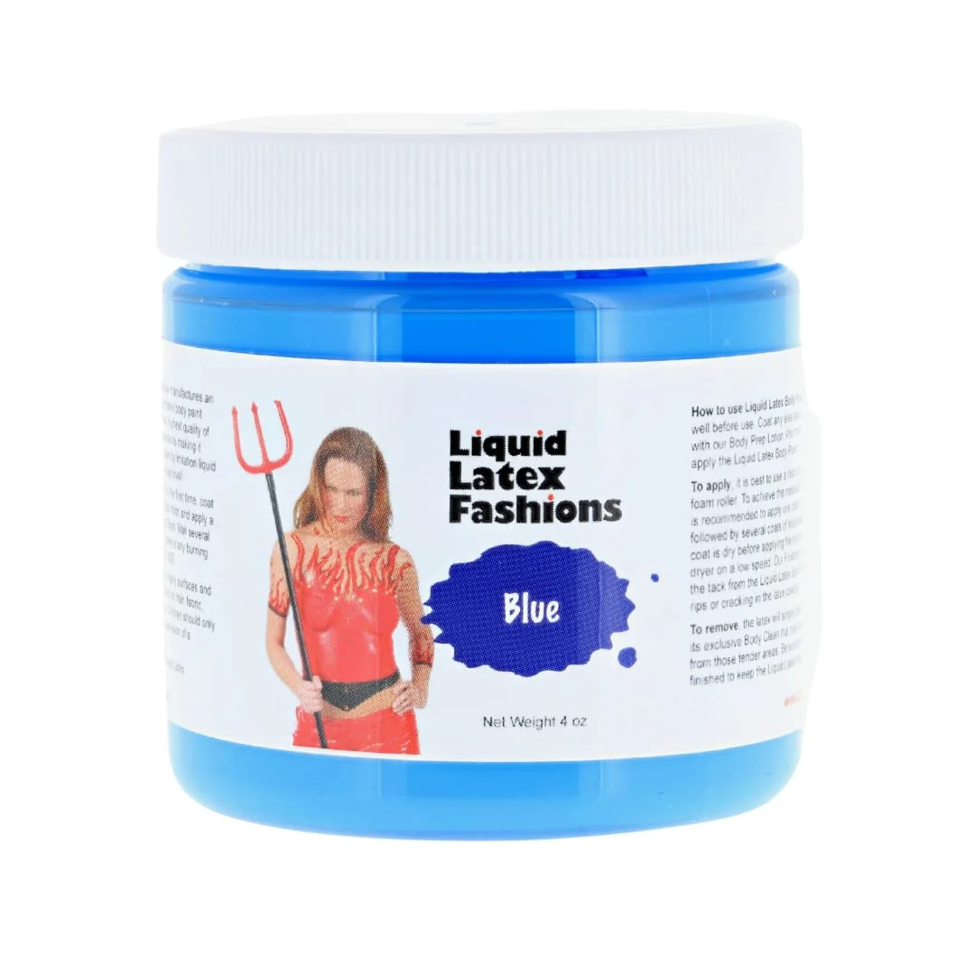 Stylish Liquid Latex Fashions Blue Body Paint for Adults and Kids Ammonia Cosplay Makeup Creates Professional Monster Zombie Arts Easy On and Off- 4 Detailed