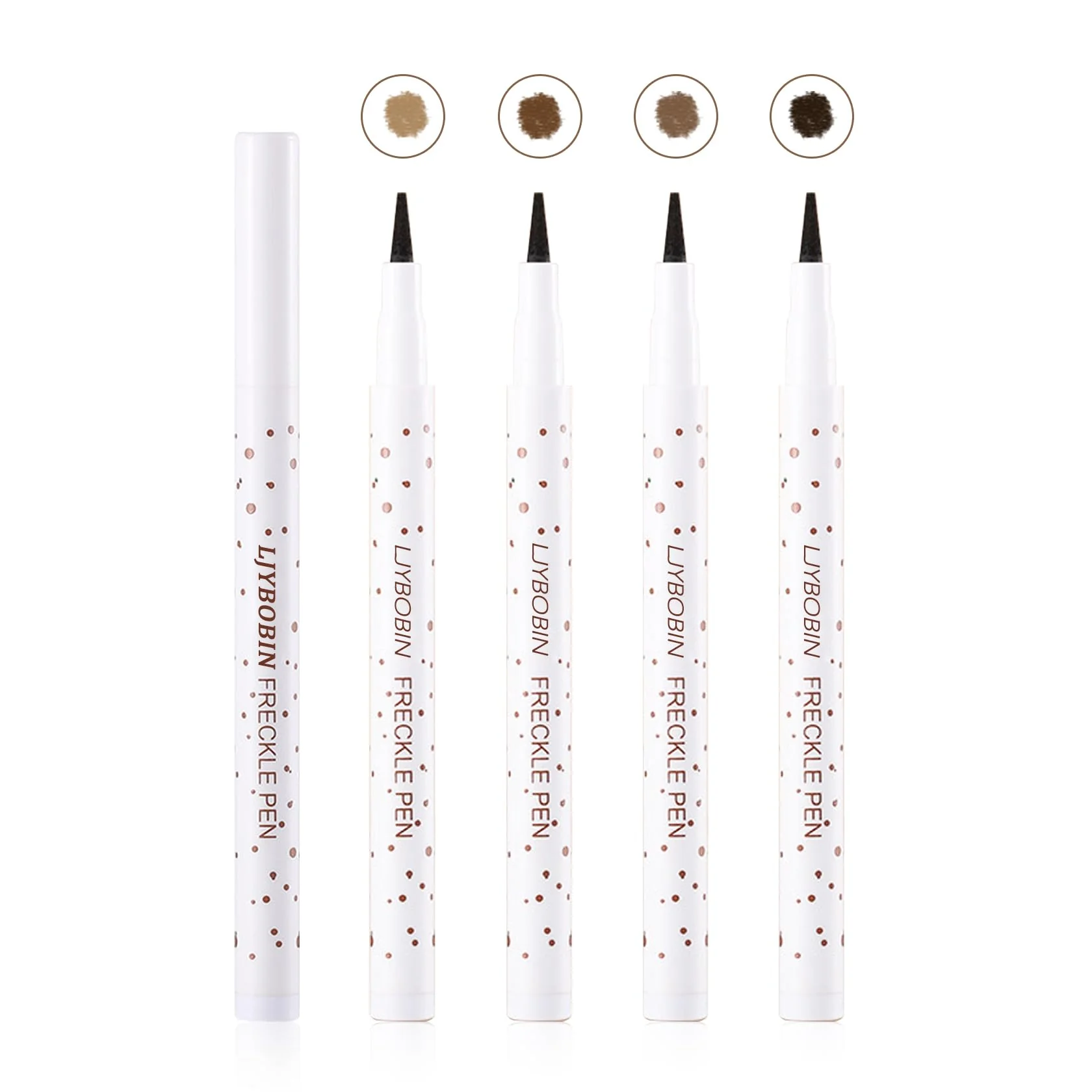 Top-Quality LJYBoBin Freckle Pen 4 Colors - Vivid Lifelike Freckle Makeup Waterproof Long Lasting Quick Dry Soft Spot Pen - Light Brown Coffee Chestnut Dark Easy-to-Use
