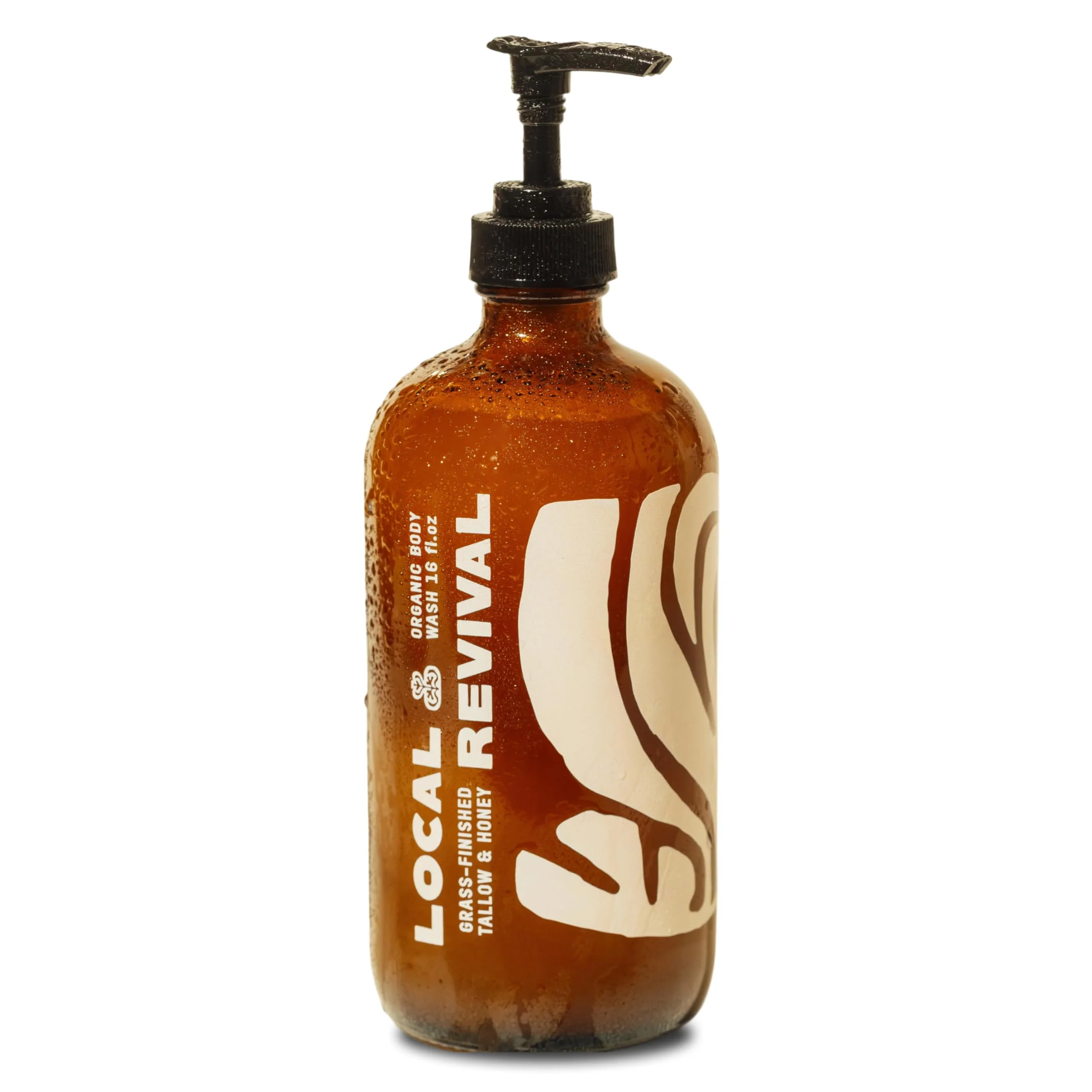 Selected Local Revival Tallow and Honey Body Wash - Unscented - Beef Tallow with Honey Olive Oil Shea Butter and Jojoba Oil - Moisturizing Body Wash for Men Pure