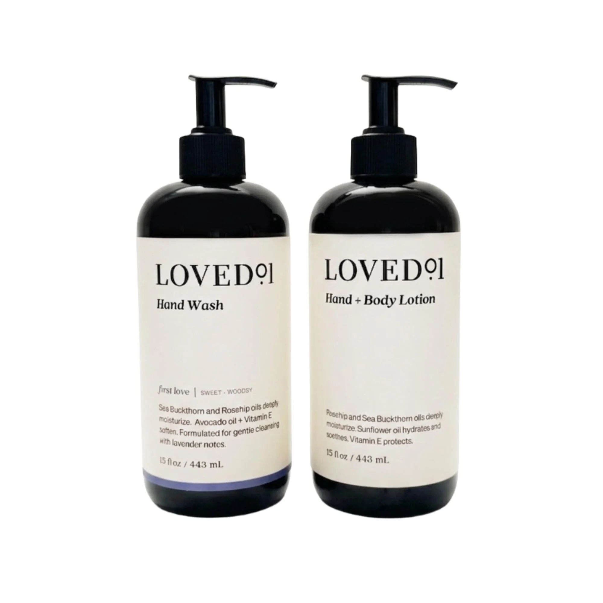 Premium Loved01 Hand Soap and Lotion Set Oprah's Favorite Things Cleansing Moisturizing Bundle 15 Oz Lavender Scented Hand Wash 15 Oz Unscented Body Responsible