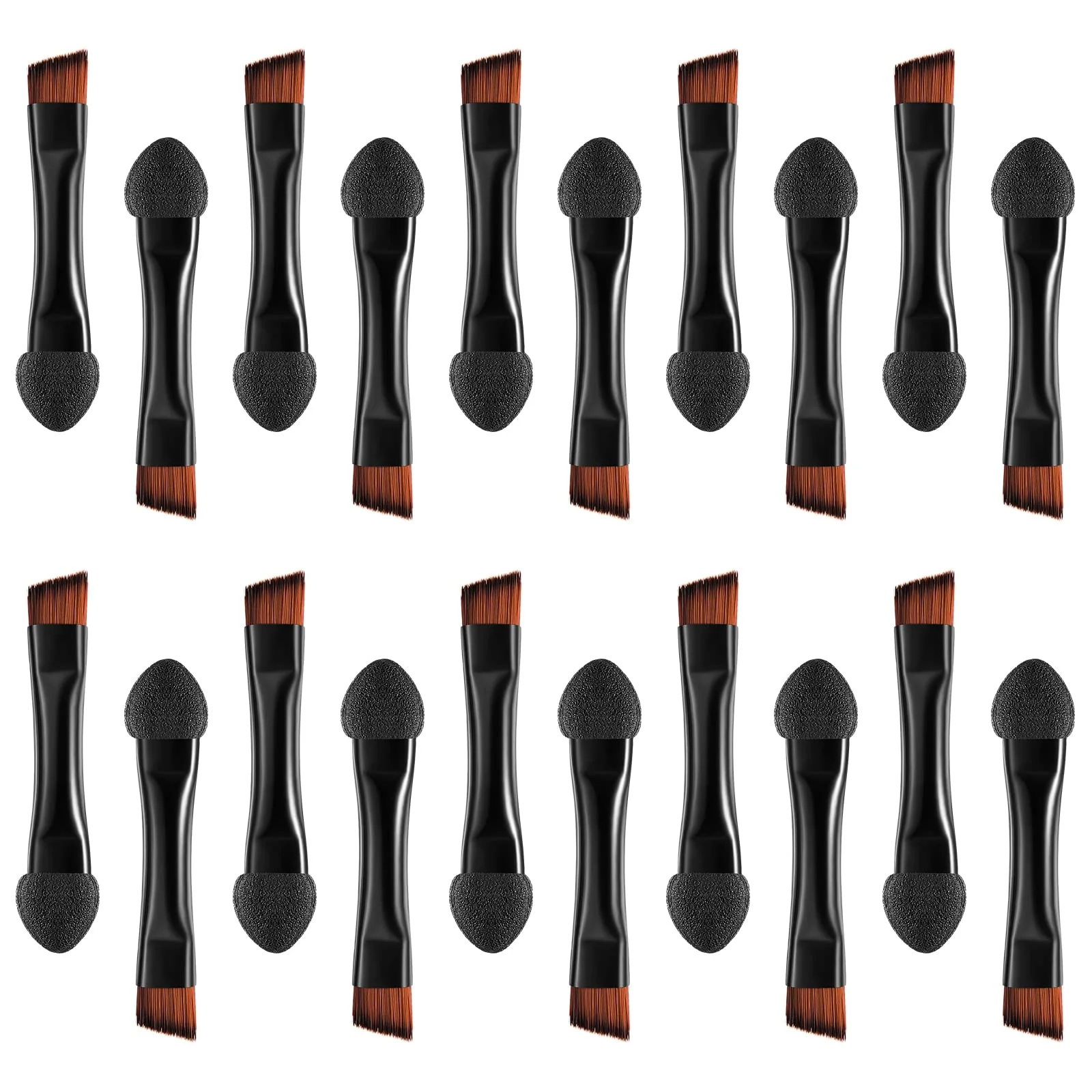 Refined Lurrose Double Sided Eye Shadow Sponge Applicator Eye Brow Make Up Brush Portable Makeup Tool 20pcs Black High-Grade