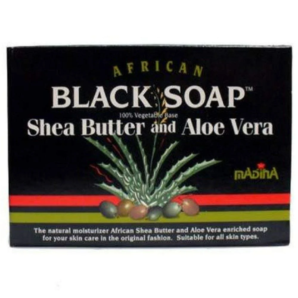 Functional Madina African Black Soap Shea Butter and Aloe Vera 3.5 oz Eco-Friendly