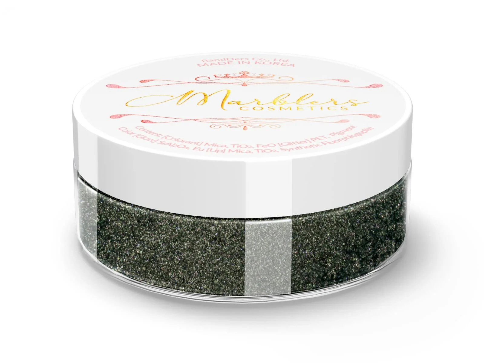 Fine MARBLERS Chunky Natural Mica Powder Green Black Pearl 0.11oz 3g Highly Pigmented Non-Toxic Vegan Cruelty- Eyeshadow Body Butter Nail
