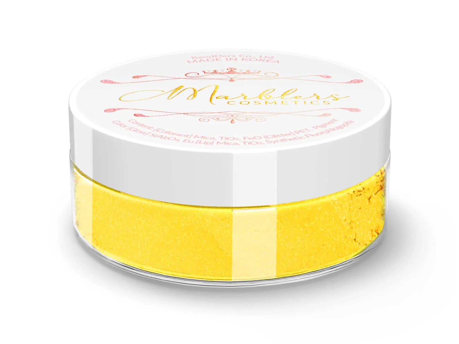 Green MARBLERS Fine Natural Mica Powder Lucid Yellow 0.11oz 3g Highly Pigmented Non-Toxic Vegan Cruelty- Eyeshadow Body Butter Nail Sophisticated