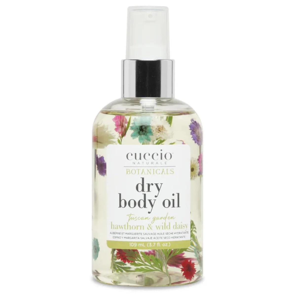 Quality Cuccio Naturale Dry Body Oil - Tuscan Garden Hawthorn Wild Daisy 3.7 oz - Flower Infused Fast Absorbing Non-Greasy Moisturizer for Silky Dependable