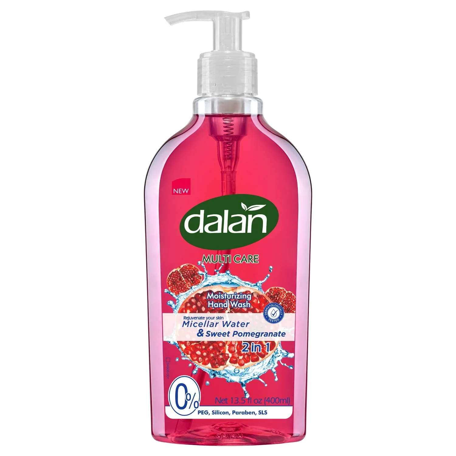 Advanced Dalan Sweet Pomegranate Multicare Ultra Moisturizing Liquid Hand Soap for Normal and Dry Hands Fresh Clean and Soft Feeling 13.5 Fl Oz 400 mL Pack Authentic
