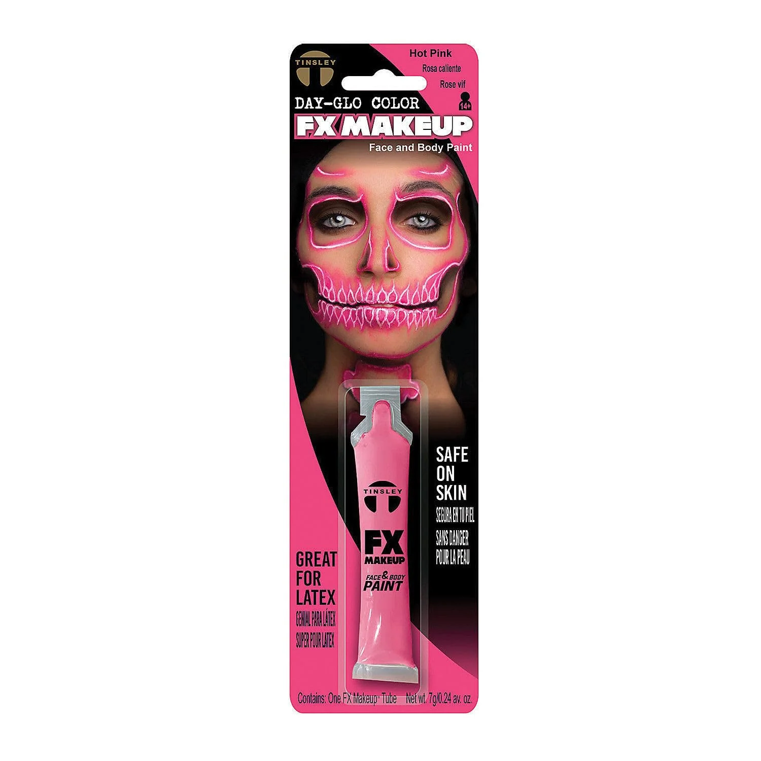Authentic Day-Glo Colors FX Makeup Face and Body Paint - Water Based Quick Drying Smudge Proof Long Lasting Non-Toxic Neon Colors for Cosplay Halloween Solid