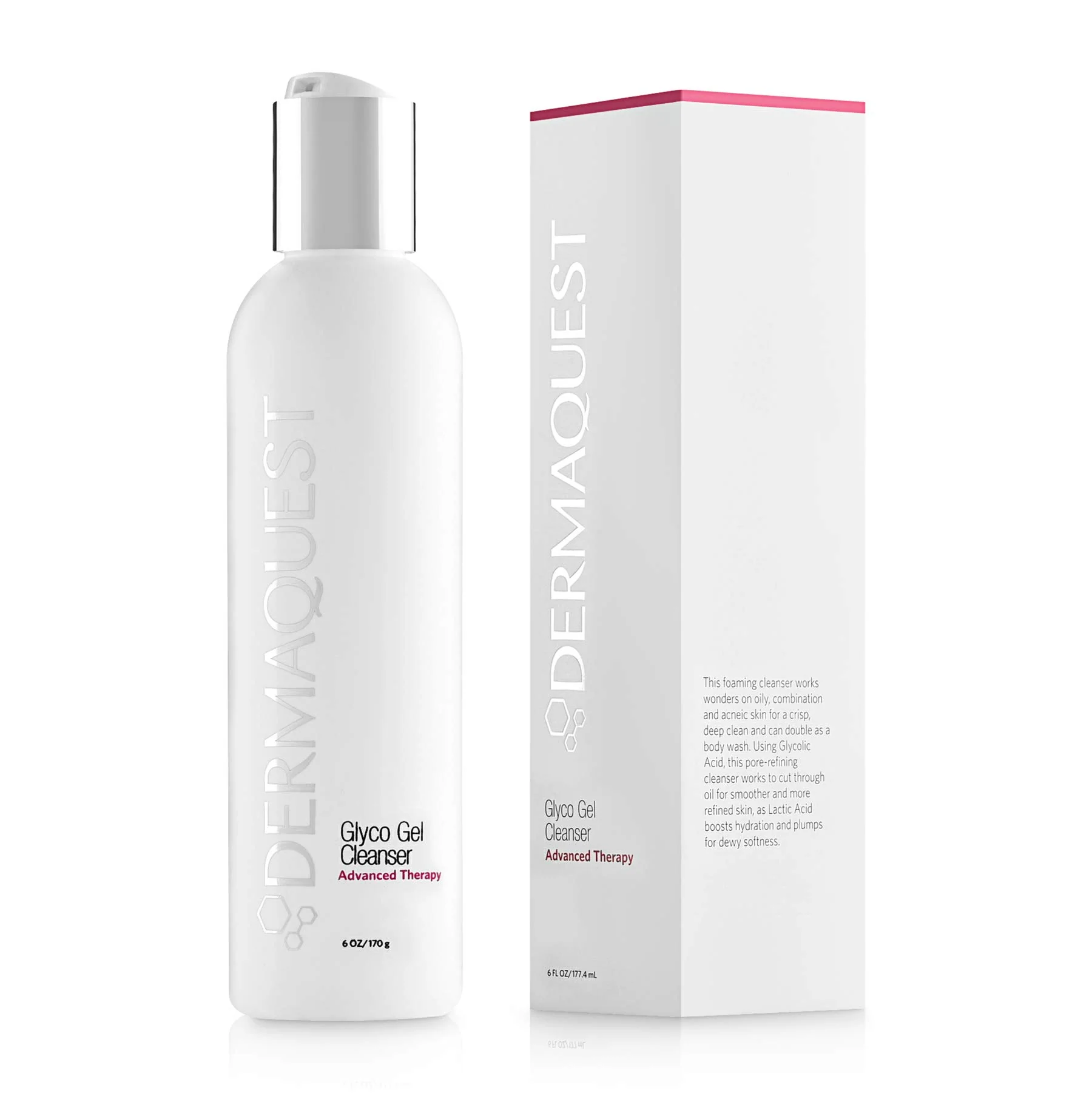 Excellent DermaQuest Advanced Therapy Foaming Glyco Gel Based Cleanser with 15 Glycolic Acid Lactic Acid - Deep Cleansing Daily Face Wash for Oily Skin Top-Quality