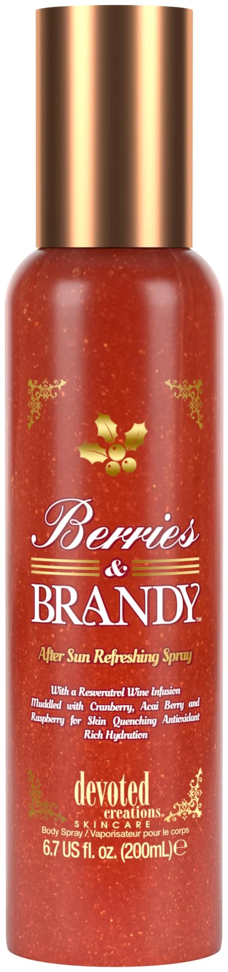 Optimized Devoted Creations Berries Brandy After Sun Refreshing Spray Color Extending - Skin Refreshing - Body Energizing Rich Hydrating After Sun Proven