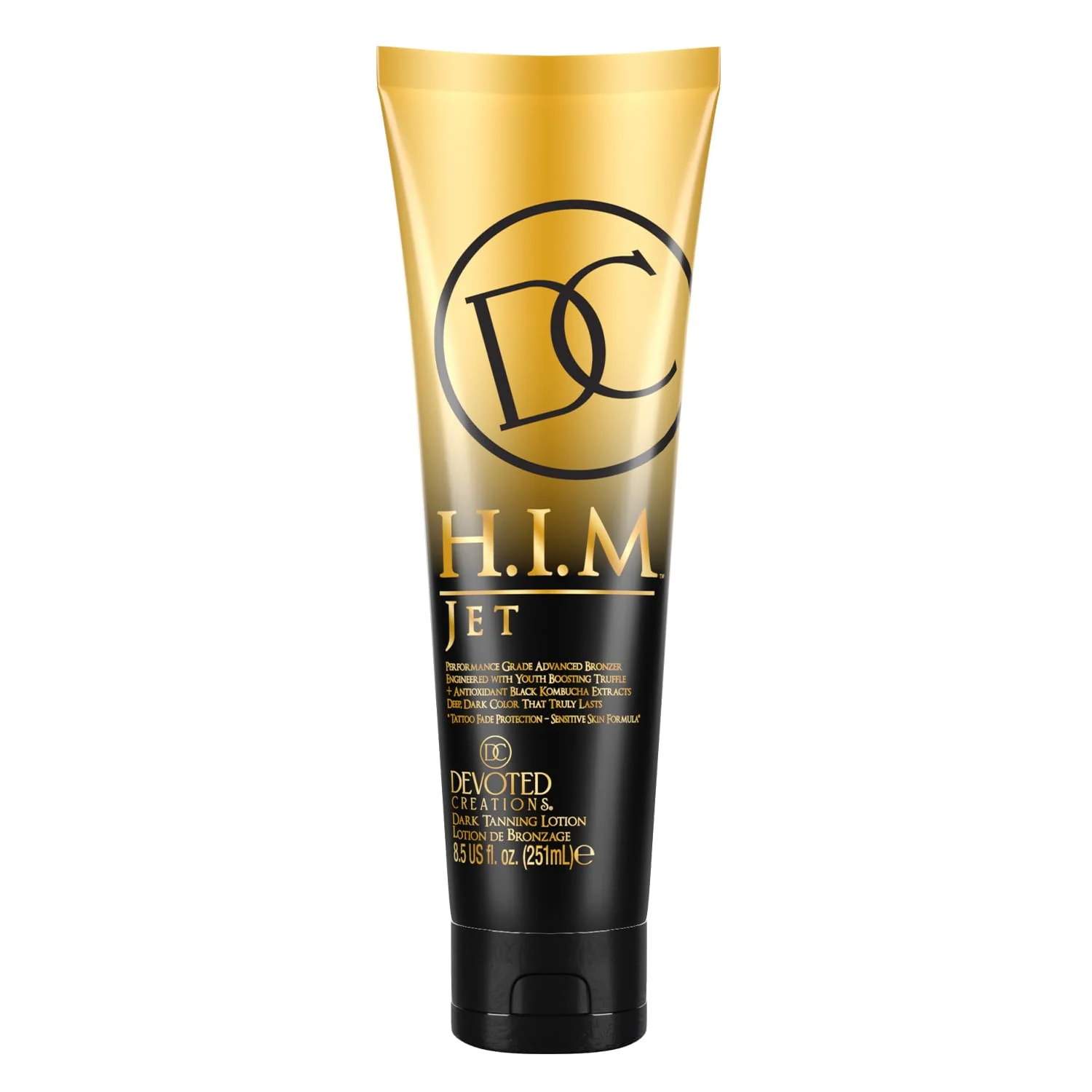 Professional Devoted Creations HIM Jet - Performance Grade Ultra Rich Triple Bronzer Dark Tanning Lotion Practical