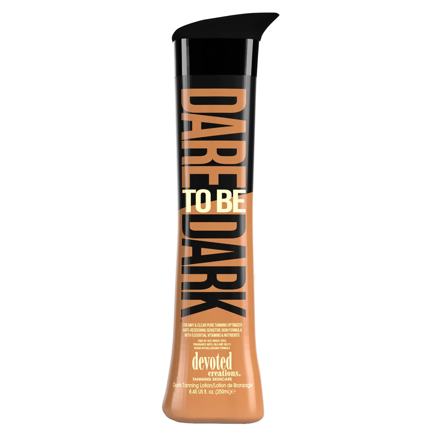 Healthy Devoted Creations Dare to be Dark Tanning Lotion - Creamy and Clear Pure Tanning Optimizer Anti-Reddening Sensitive Skin Formula with Essential Versatile