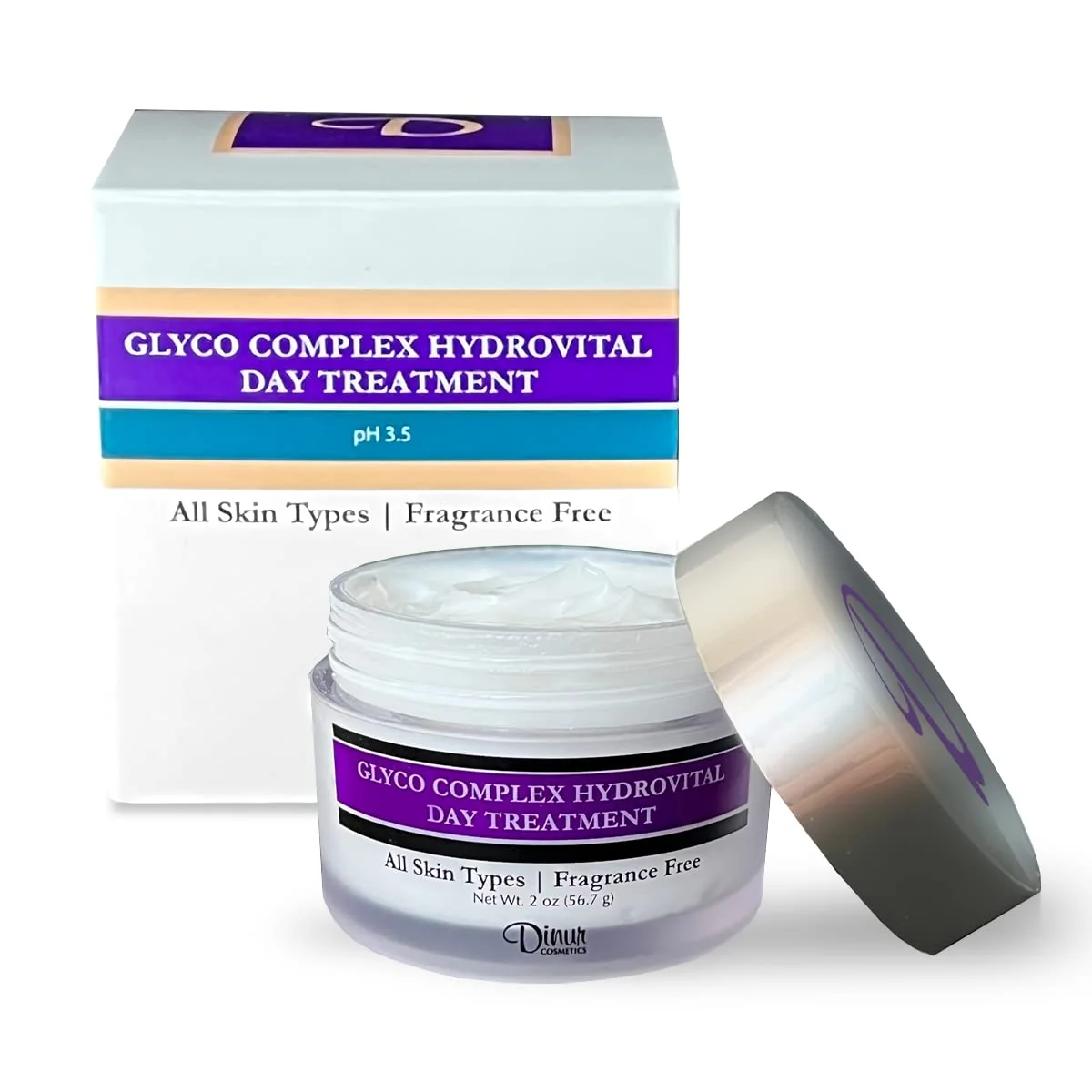 Carefully Designed Dinur Cosmetics Glyco Complex Day Treatment Lightweight Moisturizing Cream with Glycolic Acid Exfoliating Hydrating Formula for Smoother Radiant Expertly Made