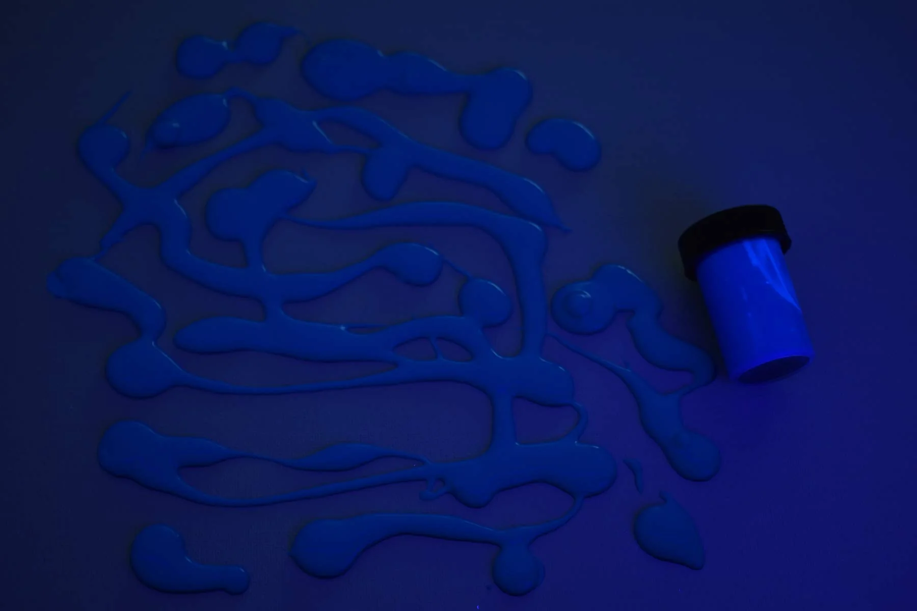 Versatile DirectGlow 3 4oz UV Blacklight Reactive Fluorescent Acrylic Paints Black Powerful
