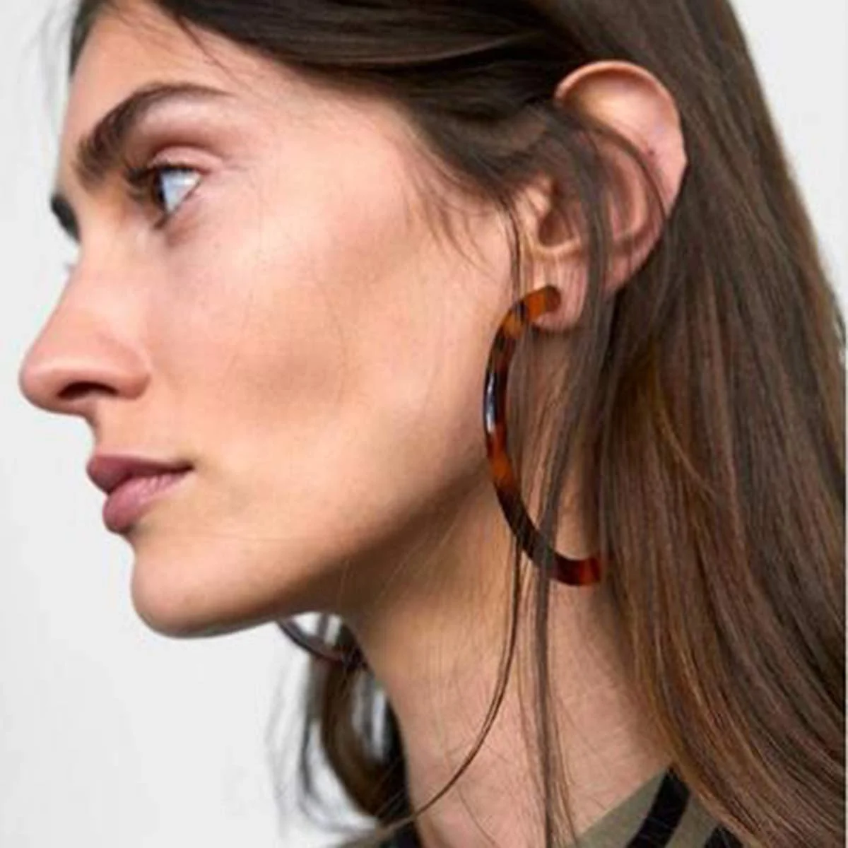 Genuine DoubleNine Hoop Round Earrings Open Circle Acrylic Geometric Dangle Bohemian for Women Girls Gift for Her light Exceptional