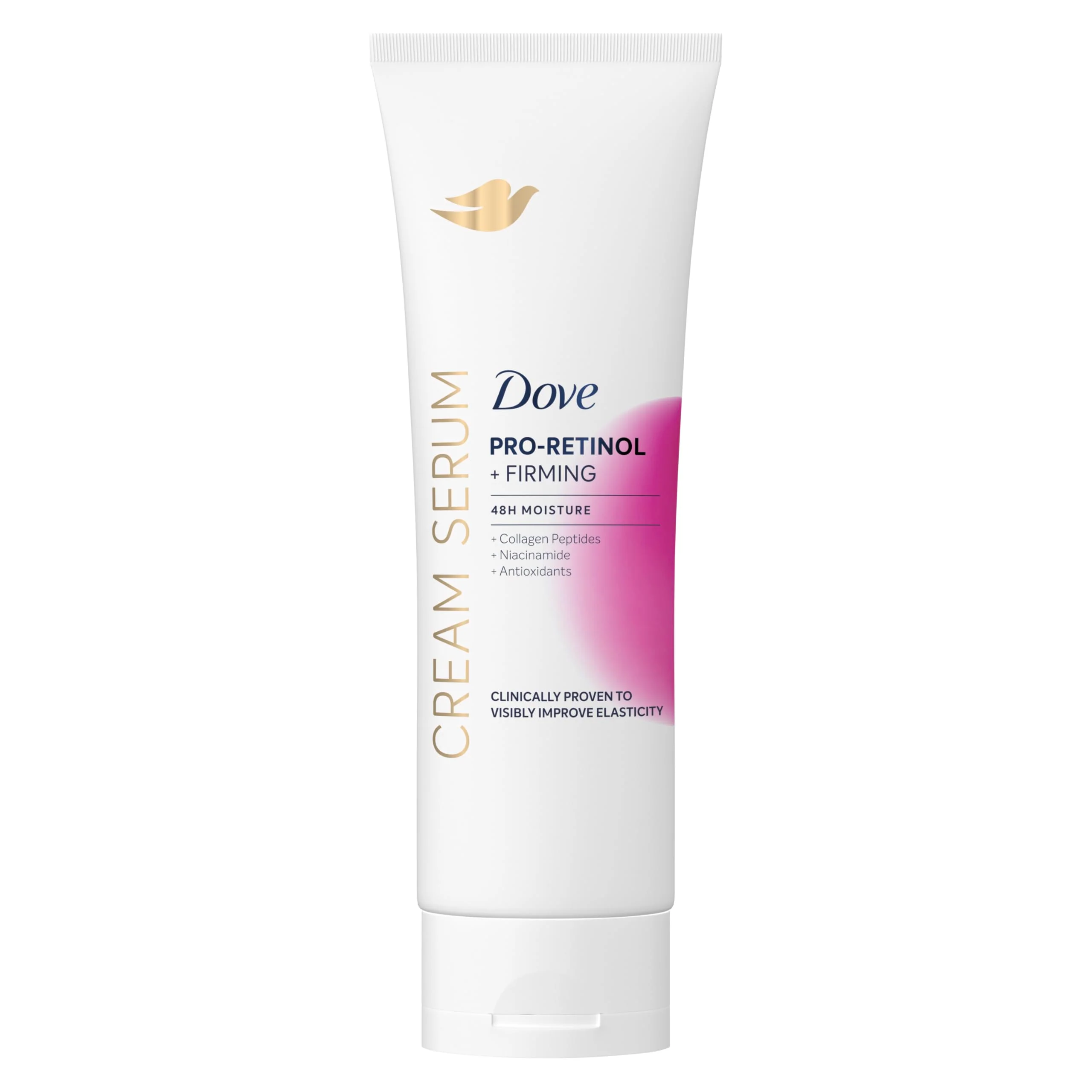 Authentic Dove Cream Serum Pro-Retinol Firming for Elasticity and Firmness with Collagen Peptides Niacinamide and Antioxidants Lotion 8 oz Enhanced