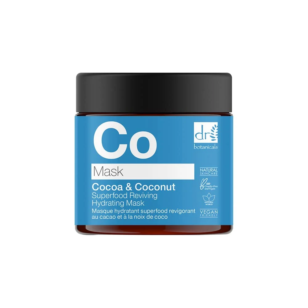 Green Dr Botanicals Natural Skincare Cocoa Coconut Superfood Reviving Hydrating Mask 60ml 2.02 Fl Oz High-End