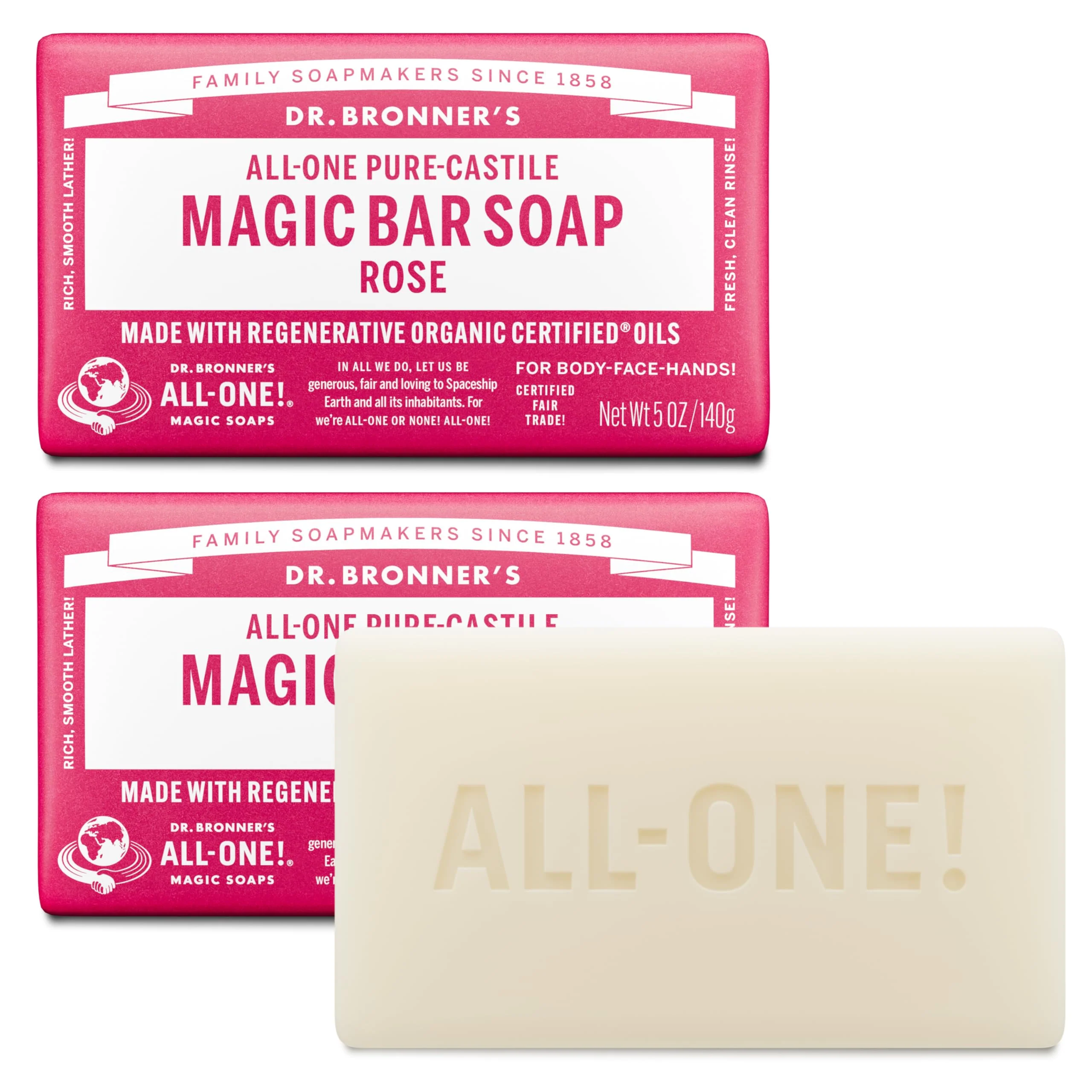 Top-Quality Dr. Bronner's Pure-Castile Bar Soaps - Made with Regenerative Organic Oils - For Face Body Hair- Vegan Soap Bars for Men Women Elegant