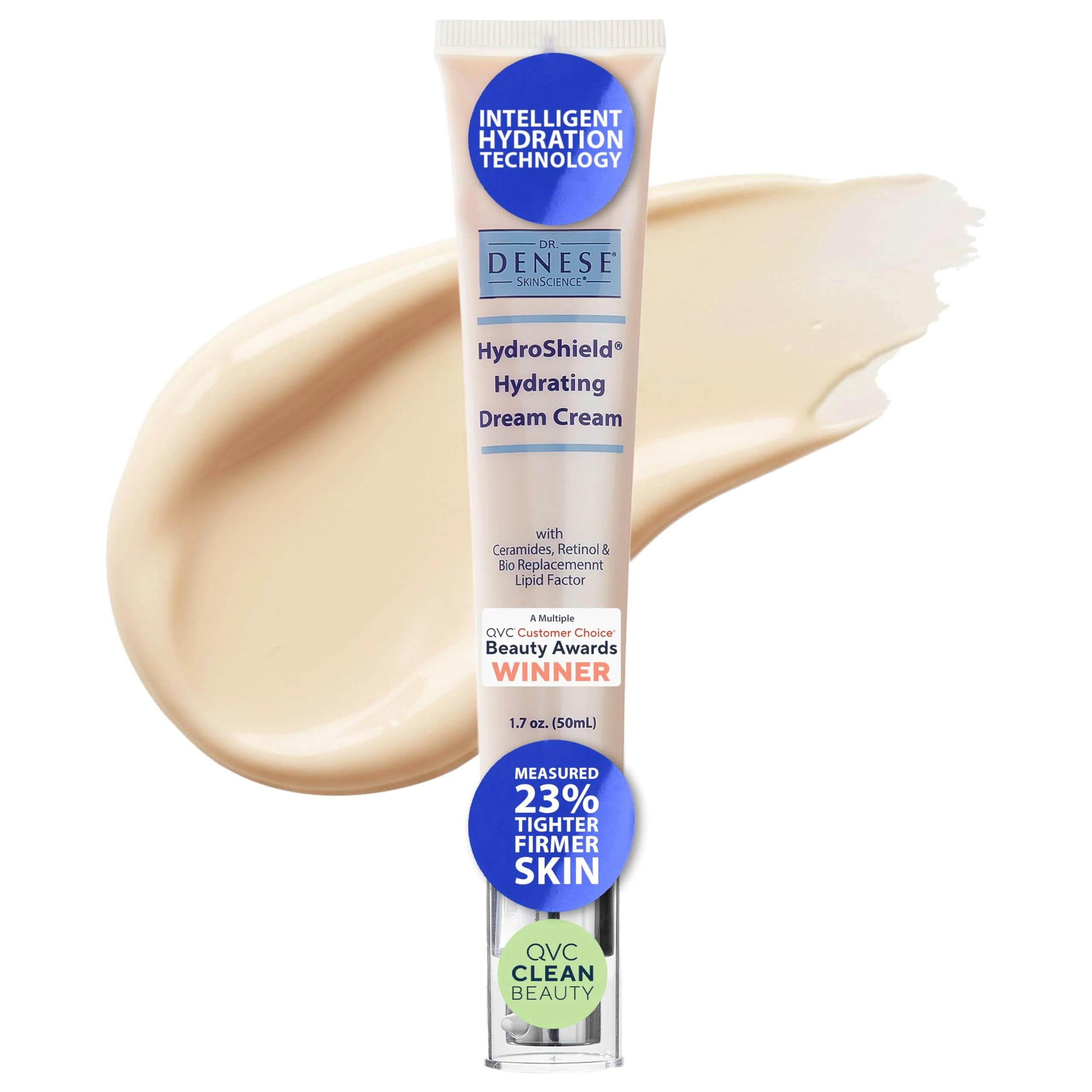 Proven Dr. Denese HydroShield Dream Cream 1.7 oz - Advanced Moisturizer with Ceramides Retinol and Peptides for Smooth Radiant Skin Improved Elasticity Sophisticated