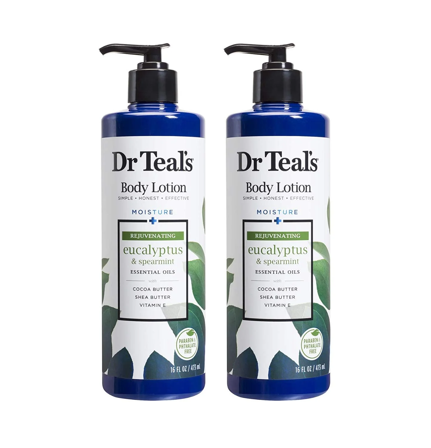 Smart Dr. Teal's Body Lotion Moisture Rejuvenating Eucalyptus Spearmint 16 fl oz Pack of 2 Casual