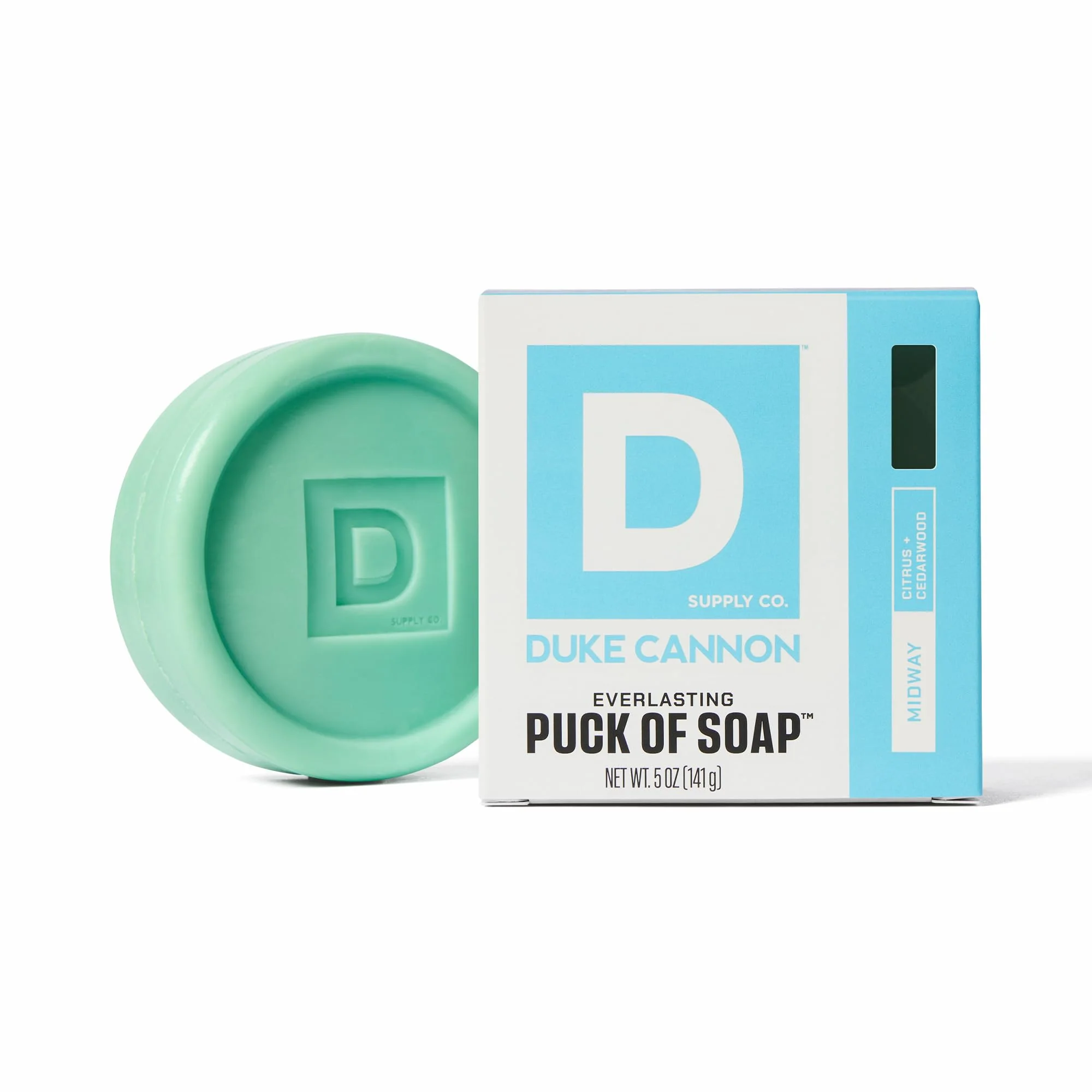 Sustainable Duke Cannon Supply Co. Bar Soap Puck - Men's Rounded Bar Soap With Masculine Scents - Hydrating Deep Cleaning - Disc-Shaped Mens Soap - All Skin Reliable