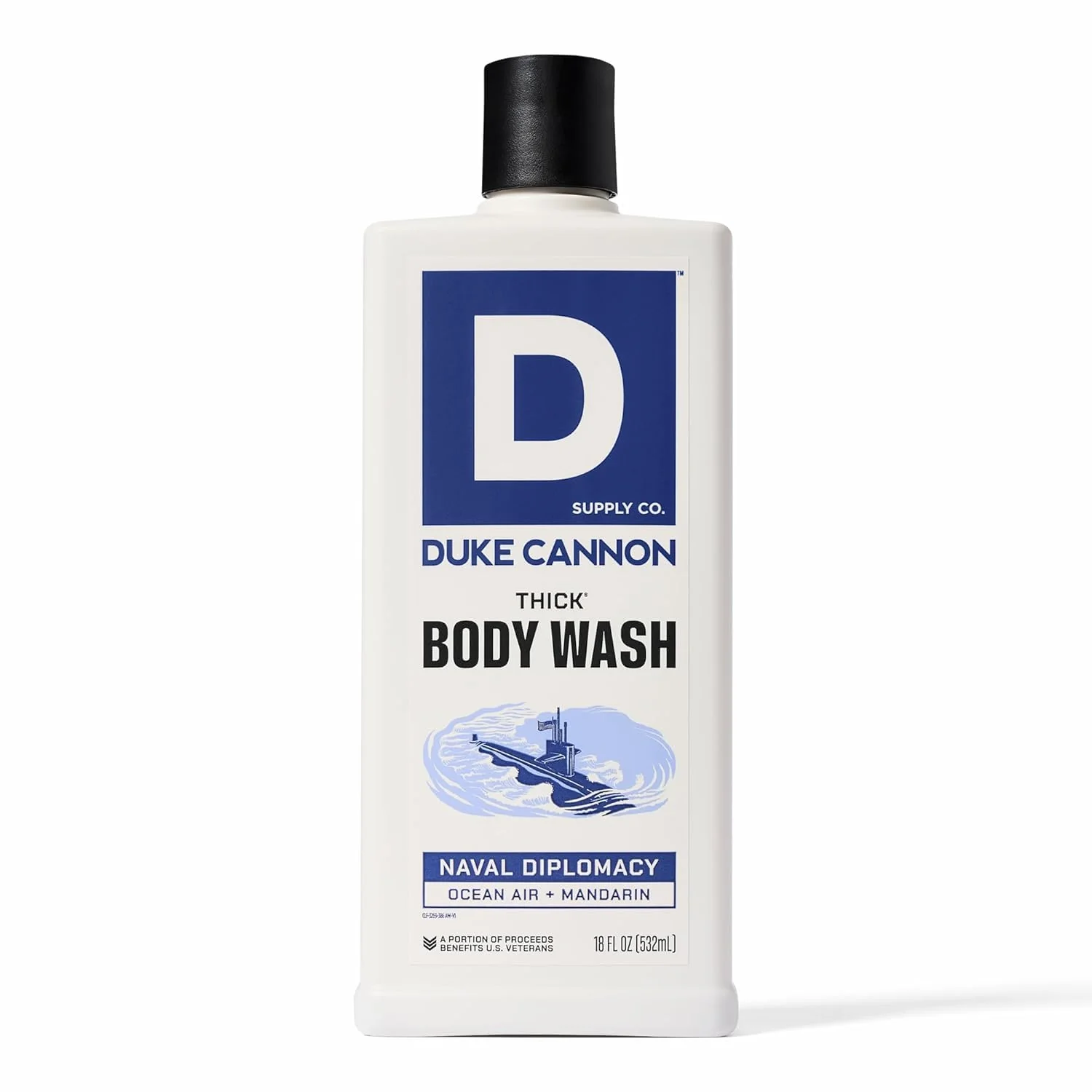 Refined Duke Cannon Supply Co. Thick High Viscosity Body Wash - 3X Thicker Cleansing Shower and Bath Gel Mineral-Enriched Body Wash - Citrus Musk Original Design