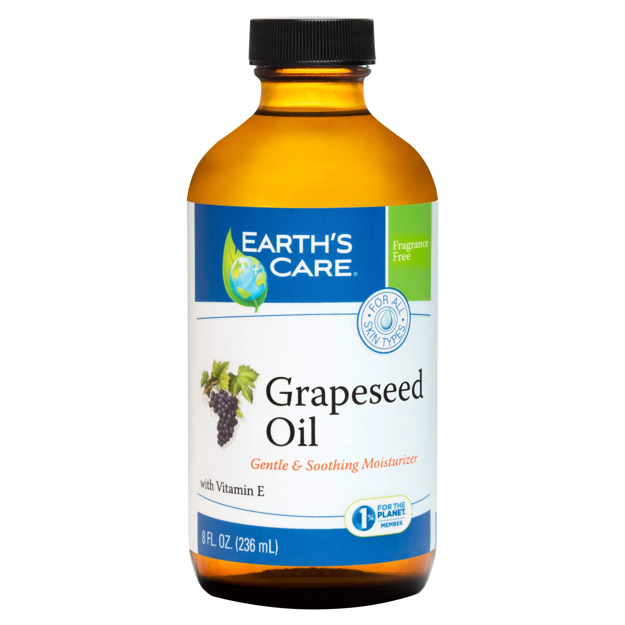 Elite Earth s Care Grapeseed Oil - Natural Expeller Pressed Grapeseed Oil for Skin and Hair - Lightweight Body Oil for Dry Skin 8 FL. OZ.