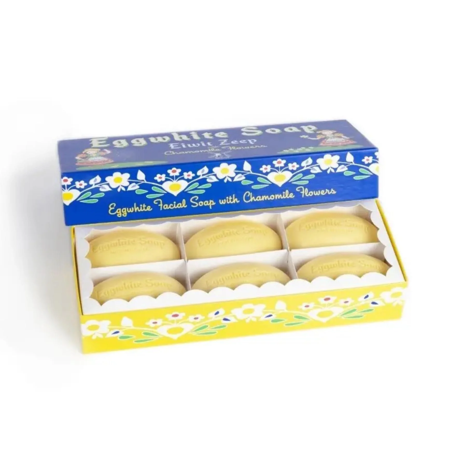 Efficient Eggwhite Soap Eiwit Zeep with Chamomile 6-bar Gift Box Relaxed