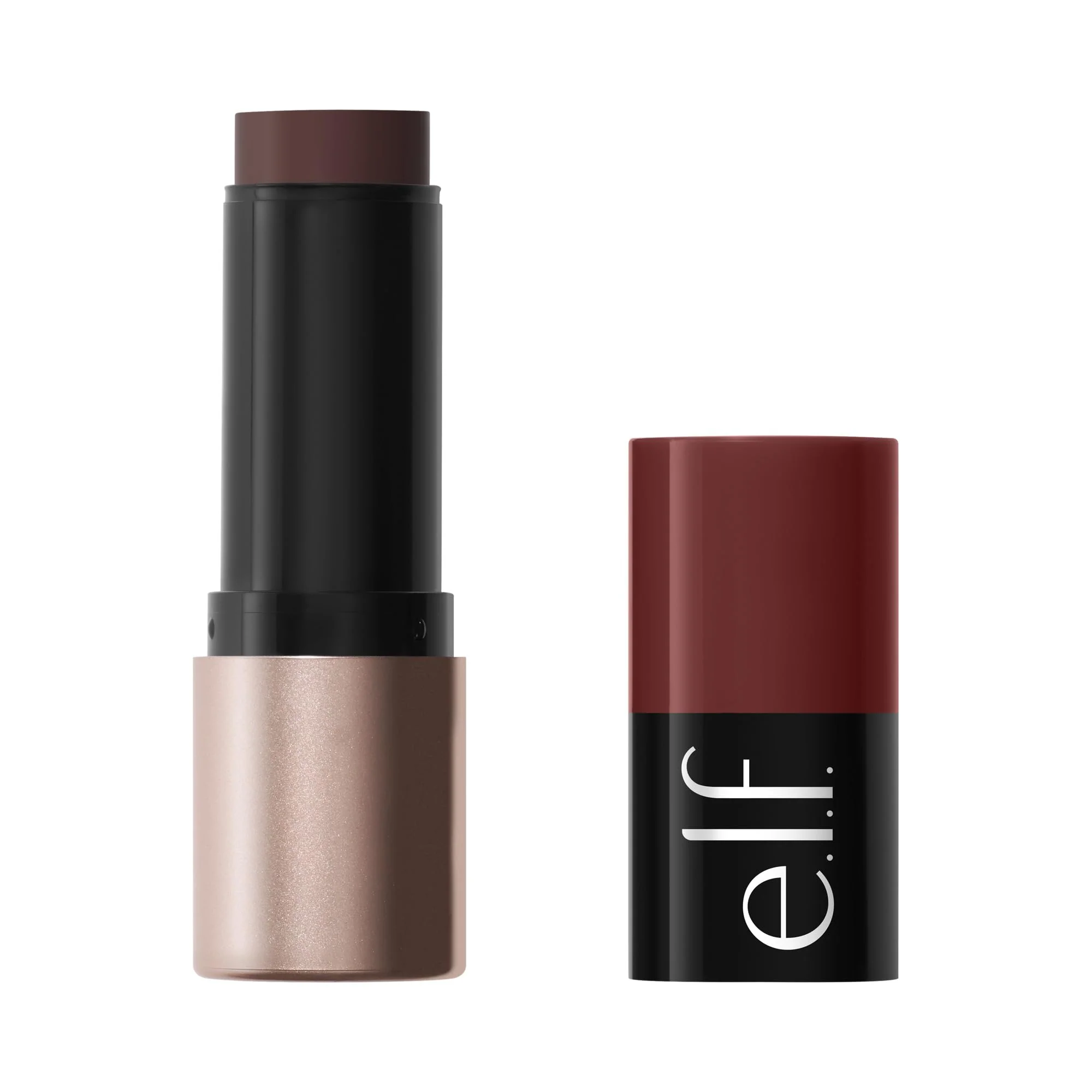 Durable e.l.f. Soft Glam Cream Bronzer Stick Buildable Cream Bronzer for A Long-Lasting Sculpted Glow Satin Finish Twist-Up Design Vegan Cruelty- Green