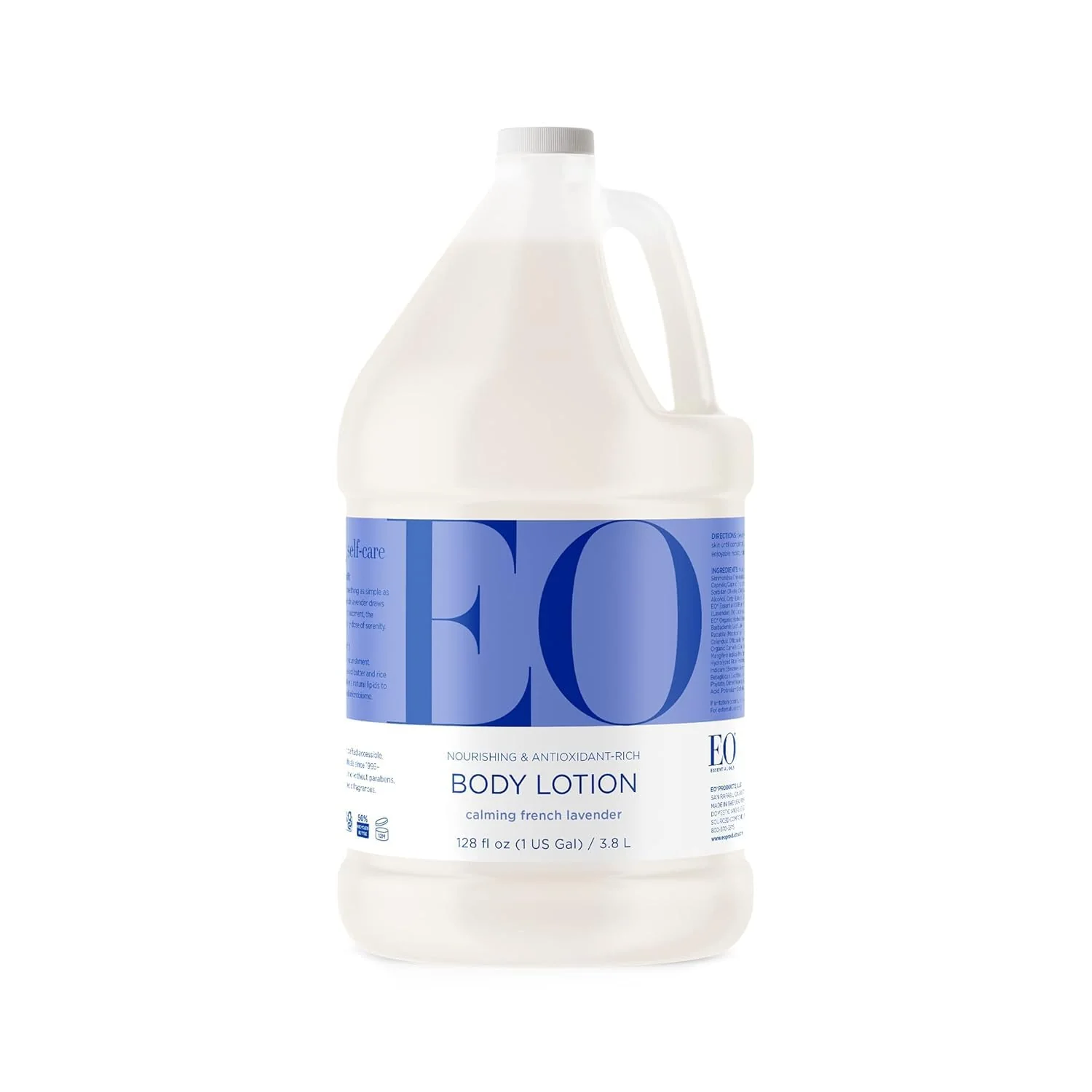 Eco-Friendly EO Body Lotion Refill for Hands Body 1 Gallon French Lavender made with Essential Oils for Men and Women Solid
