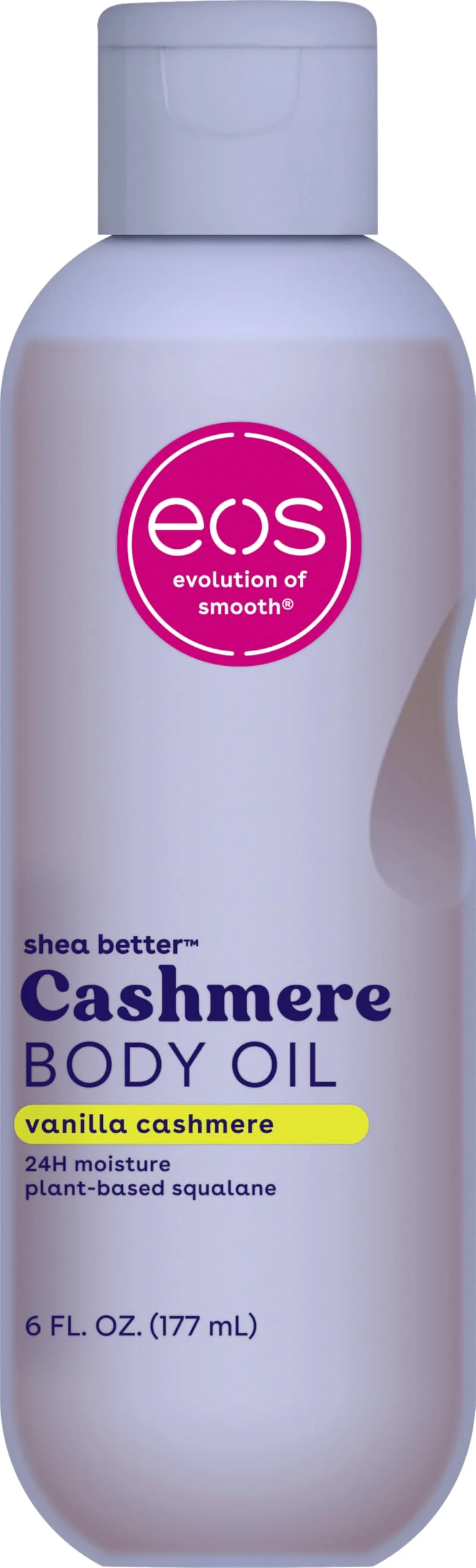 Crafted eos Cashmere Oil Vanilla 24 Hour Moisture Plant-Based Squalane to Soothe Soften and Smooth Dry Skin 6 fl oz Next-Generation