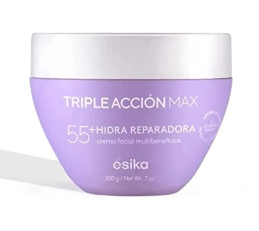 Lightweight Esika Triple Acción Max Crema Facial Multibeneficios 55 Con Calcio Biofirm y Complejo Antioxidante 7.0 oz. 200 Top-Quality