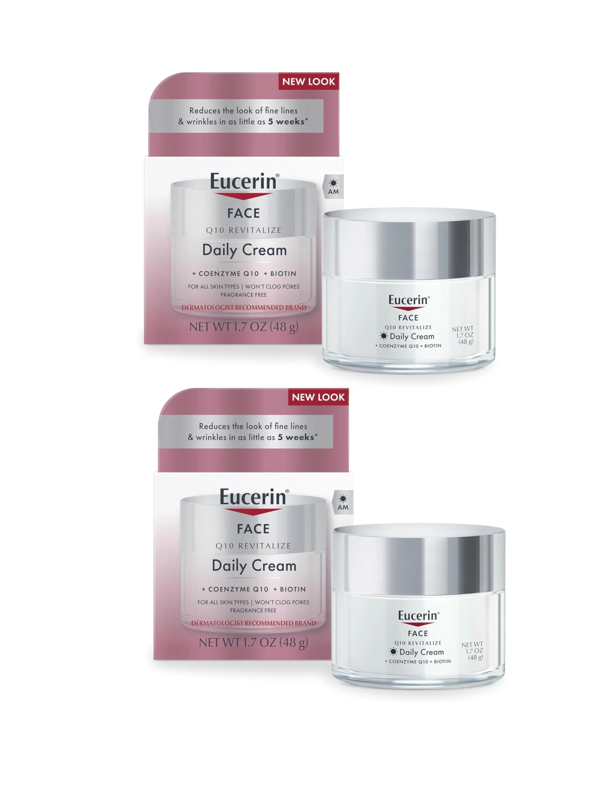 Elite Eucerin Sensitive Skin Experts Q10 Anti-Wrinkle Face Creme 1.70 oz Pack of 2 Smart