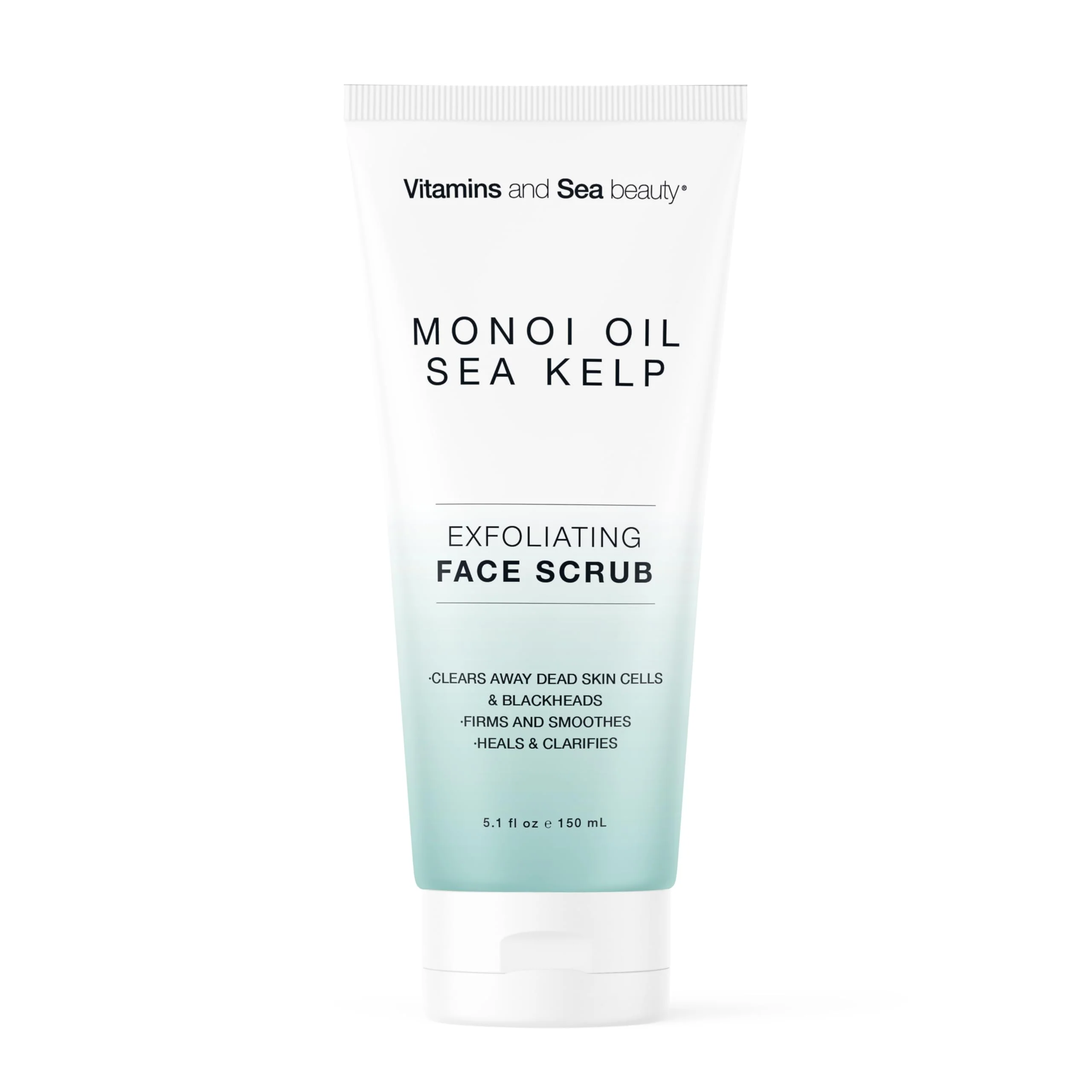Trusted Exfoliating Face Scrub with Monoi Oil Sea Kelp - Clarifying Firming Facial Exfoliator with Natural Pumice - Vegan Paraben- 5.1 fl oz Sustainable