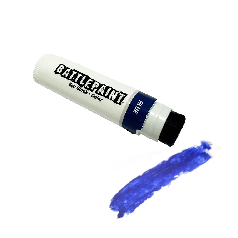 Sophisticated EyeBlack BattlePaint - Bright Colored Under Eye Black Grease for Pro Athletes and Super Fans - Baseball Softball Football - 1 Stick - Blue Environmentally Friendly