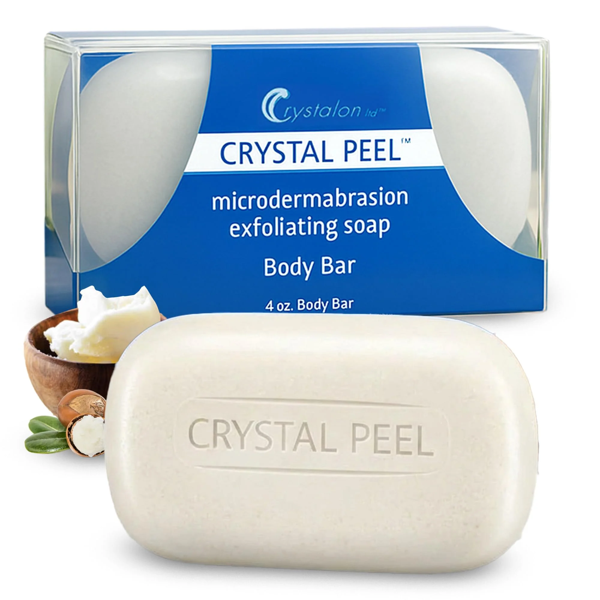 Professional Exfoliating Bar Soap for Men Women Crystal Peel Luxury Microdermabrasion Hydrating Exfoliating Body Soap Bar Solid Magnesium Mineral Scrub Original Design
