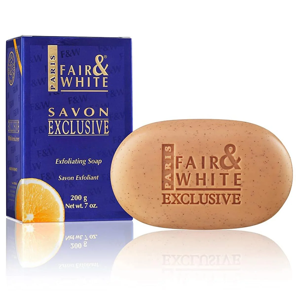 Dependable FAIR WHITE Exclusive Exfoliating Soap - 7 oz 200 g - Skin Brightening Bar Moisturizing Soap for Uneven Skin Tone with Vitamin C and Shea Butter Refined