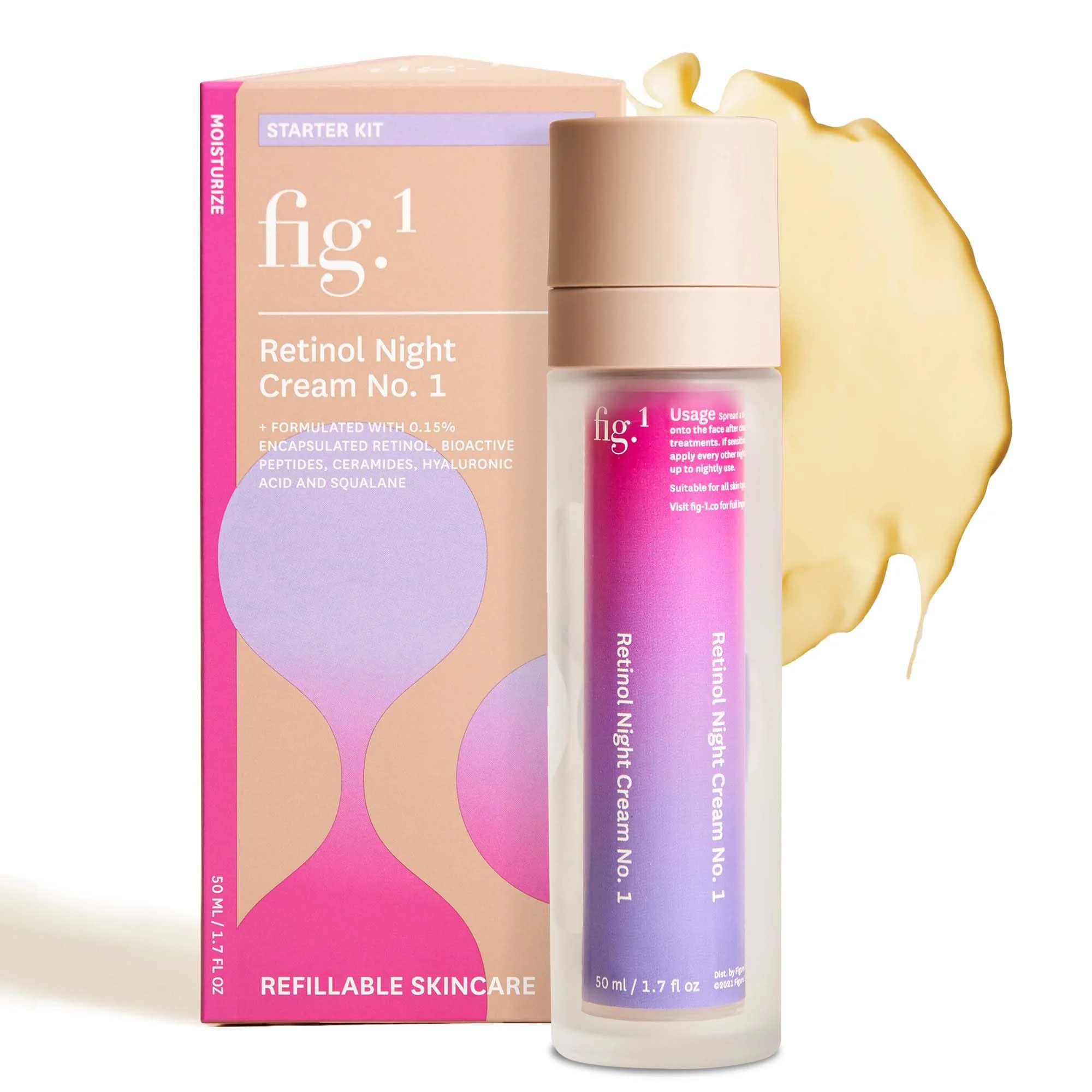 Functional Fig.1 Retinol Night Cream Face Hydrating Moisturizer With Retinol Squalane Night Cream For Women With Sensitive Skin Dermatologist Tested Quality