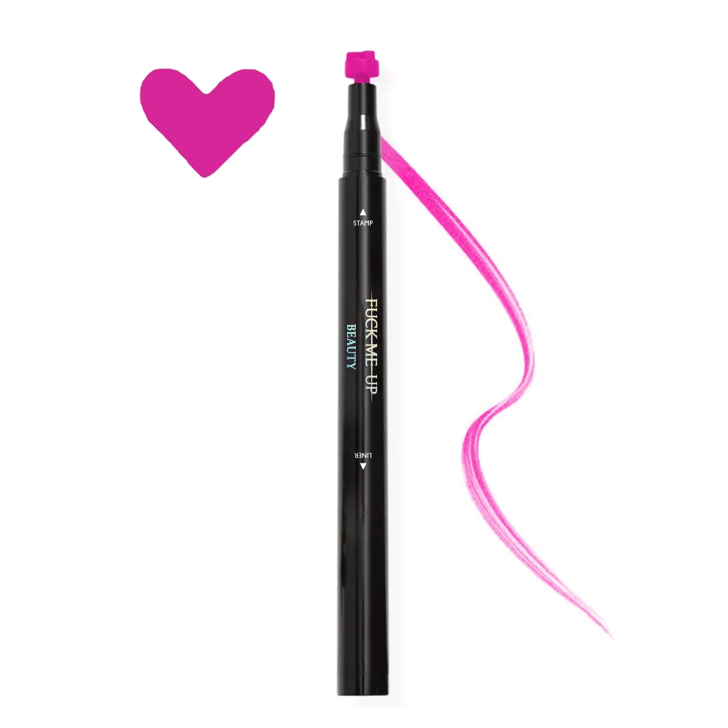 Green FMU Beauty UFO Body Art Stamp Pen Liner for Bright Colorful Festival Makeup Venus - Pink Heart Practical