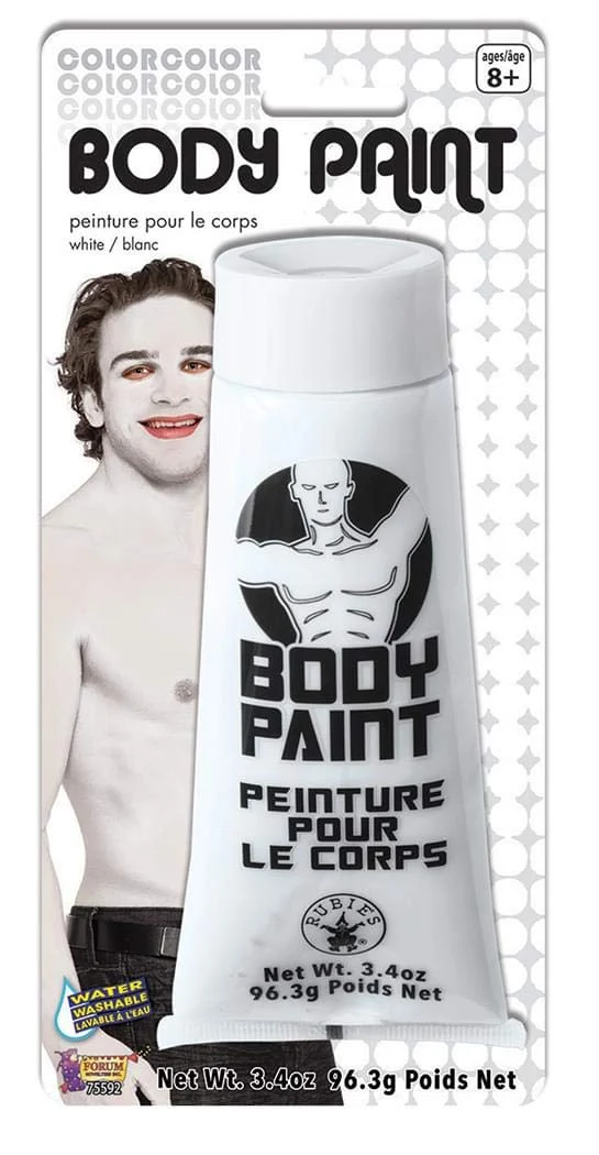 Long-Lasting Forum Novelties 3.4 Oz White Fx Washable Body Face Paint Sports Fan Halloween Cream Tube Makeup Minimalist