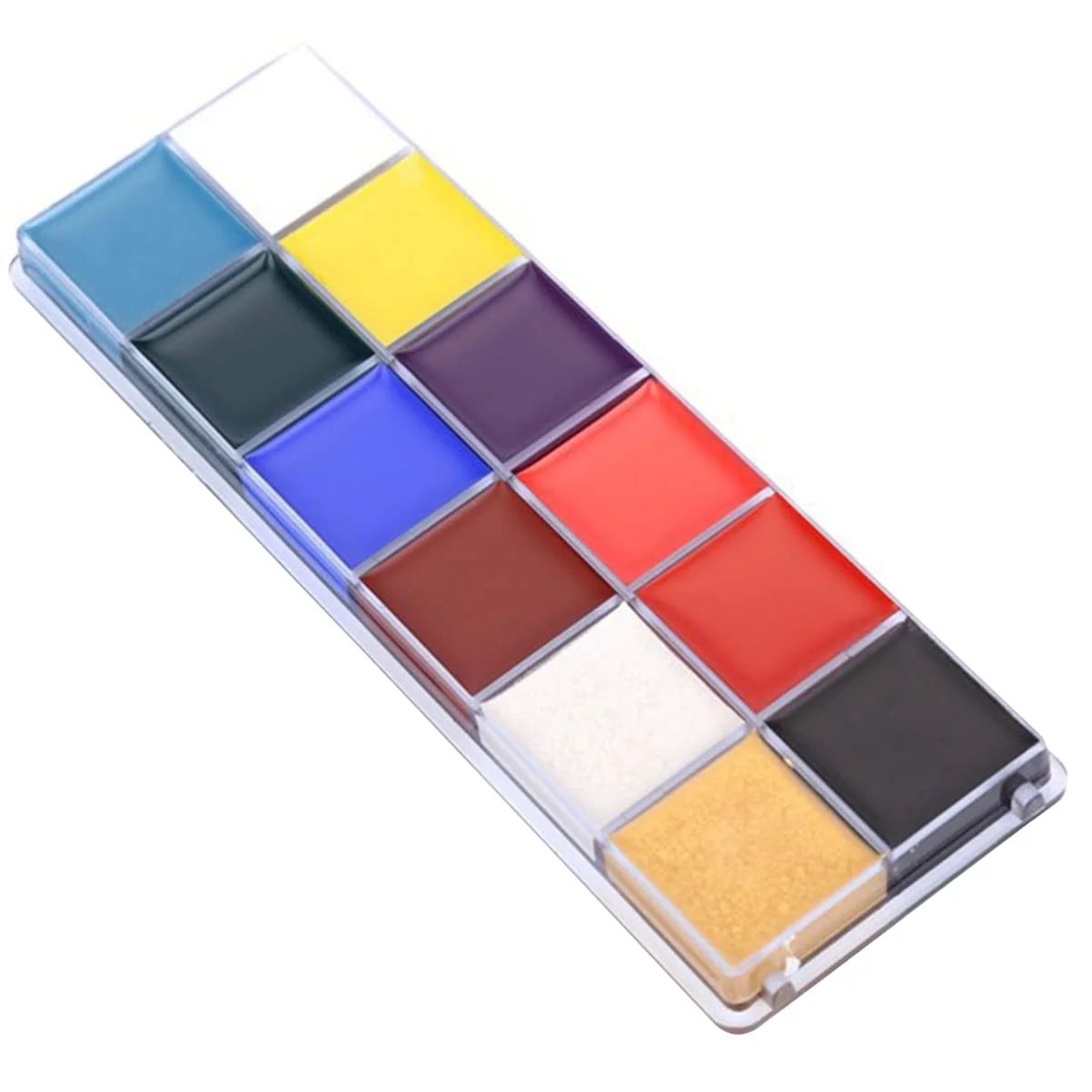 Trendy FRCOLOR 12 Flash Colors Body Paint Kit for Face and Body Makeup Halloween Party Oil Color Palette with Organized Case Next-Generation