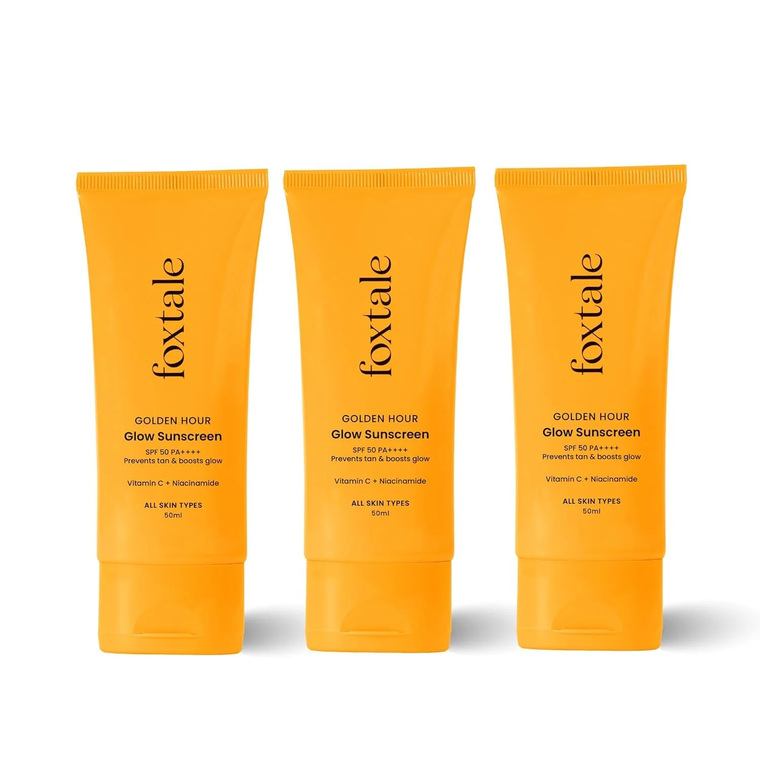 Eco-Friendly FoxTale Spf 50 Vitamin C Glow Sunscreen With Pa Niacinamide 3 High-Grade