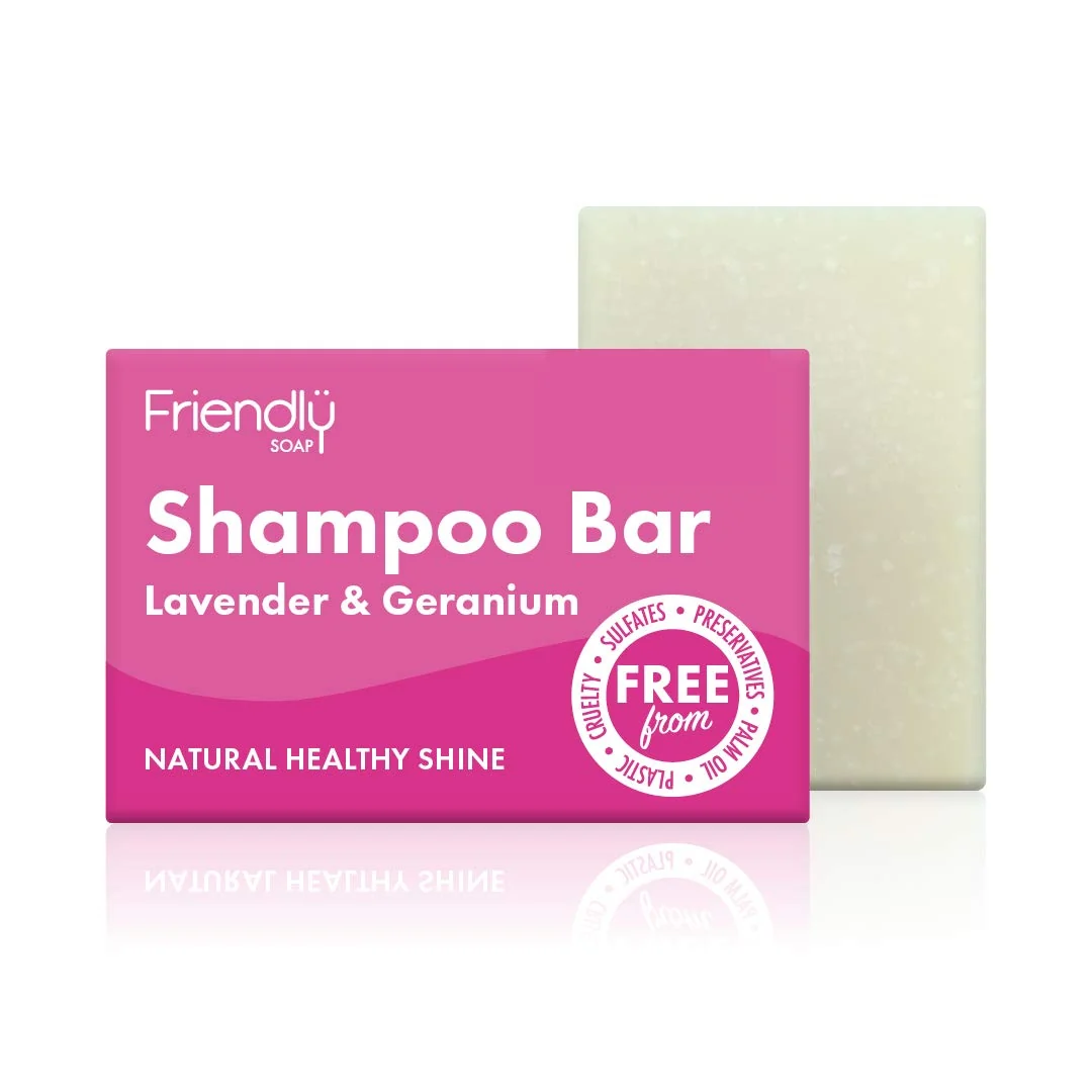 Breathable FRIENDLY SOAP Lavender Geranium Natural Shampoo Bar 95 GR Trusted