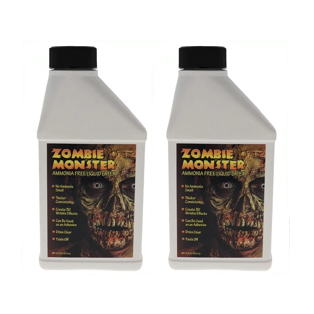 Efficient FX Zombie Ammonia Liquid Latex 2 Pack For Halloween Costume Zombie Vampire Monster Make Up Dress Up Special Effects Parties and Cosplay Advanced